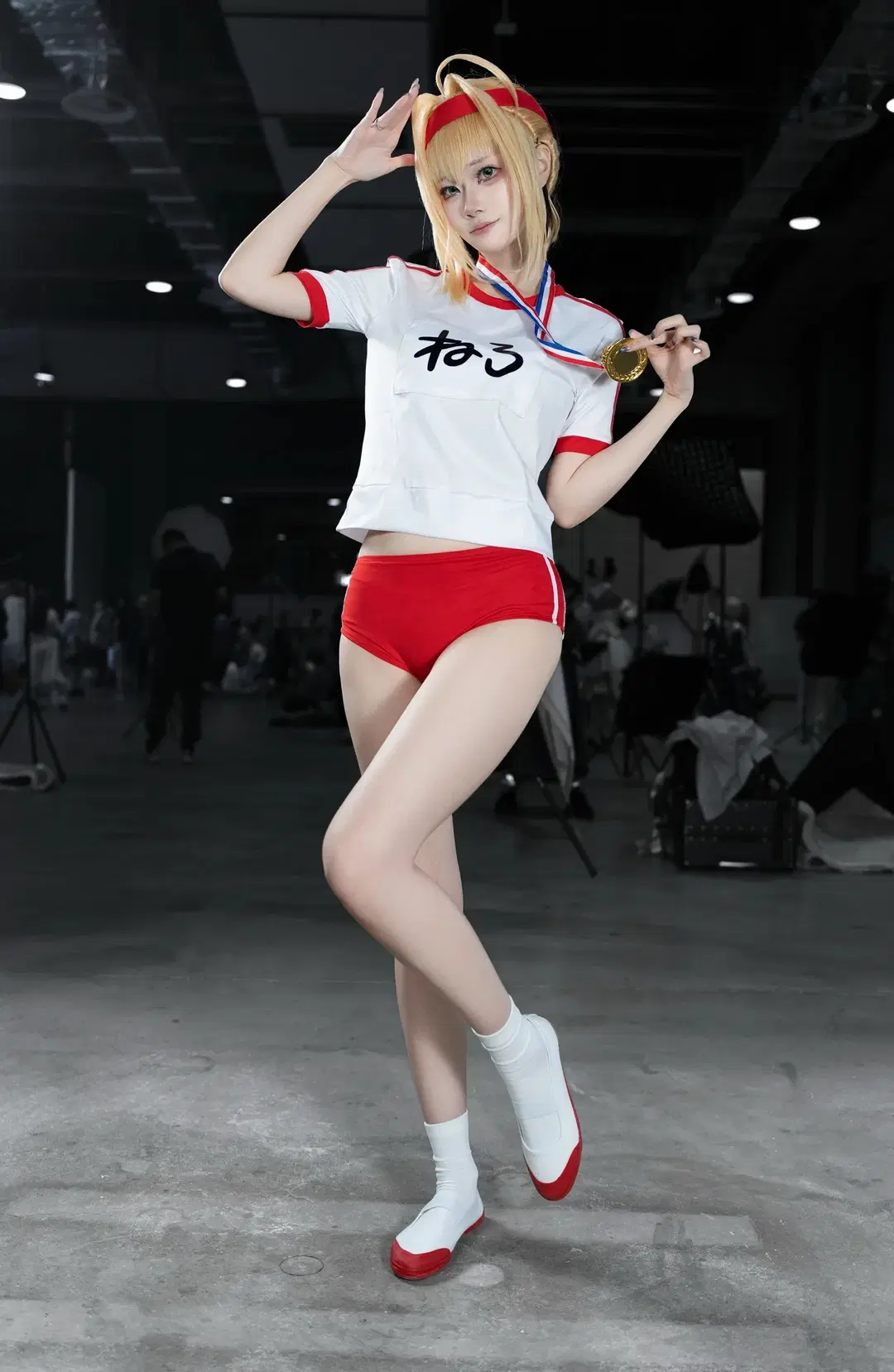 【尼禄cos】FGO尼禄体操服场照，红白配色尽显运动活力 - 檜名乃Hinano - 第6张