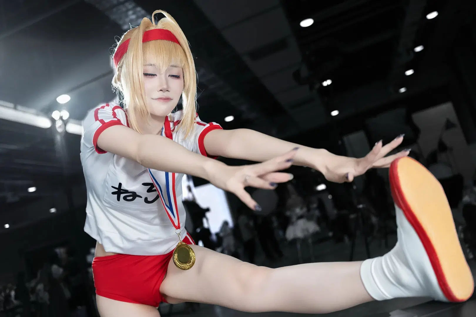 【尼禄cos】FGO尼禄体操服场照，红白配色尽显运动活力 - 檜名乃Hinano - 第8张