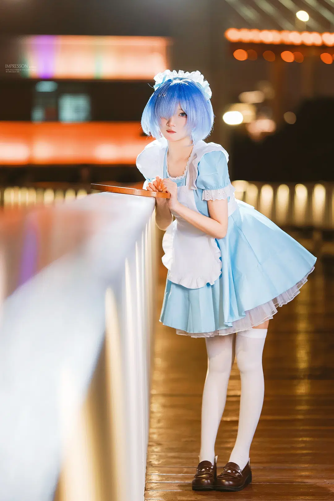 【蕾姆cos】魔法少女小圆风格的女仆装夜景记录 - 阿宏 - 第5张