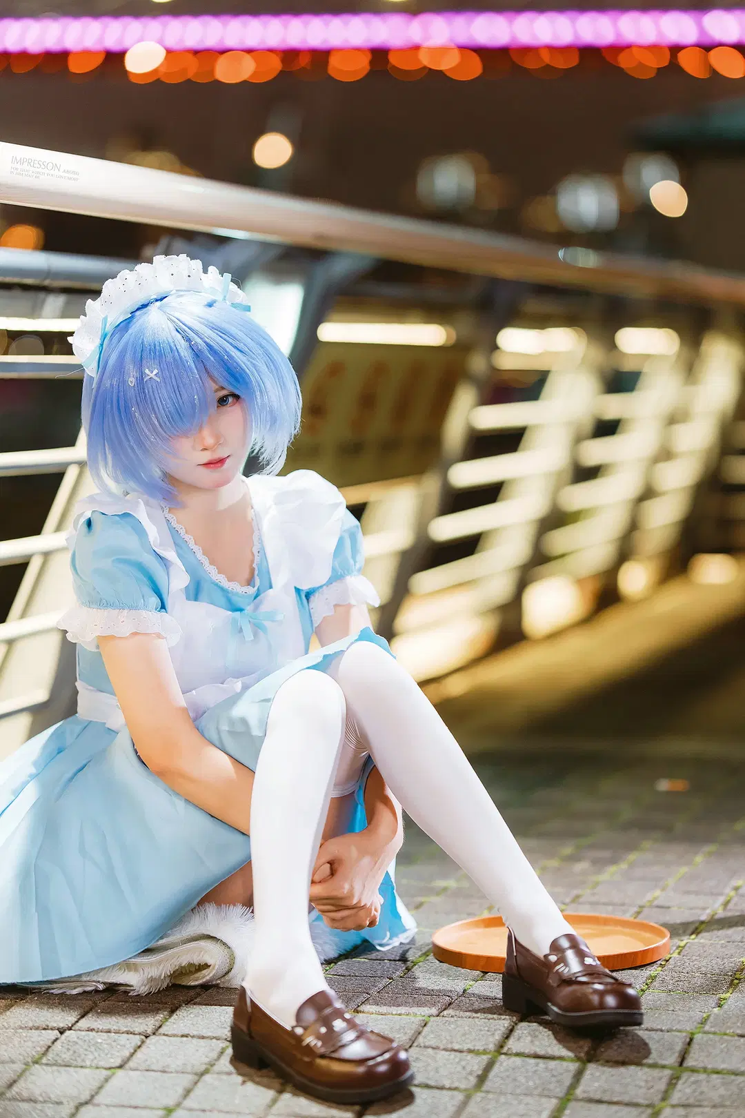 【蕾姆cos】魔法少女小圆风格的女仆装夜景记录 - 阿宏 - 第6张