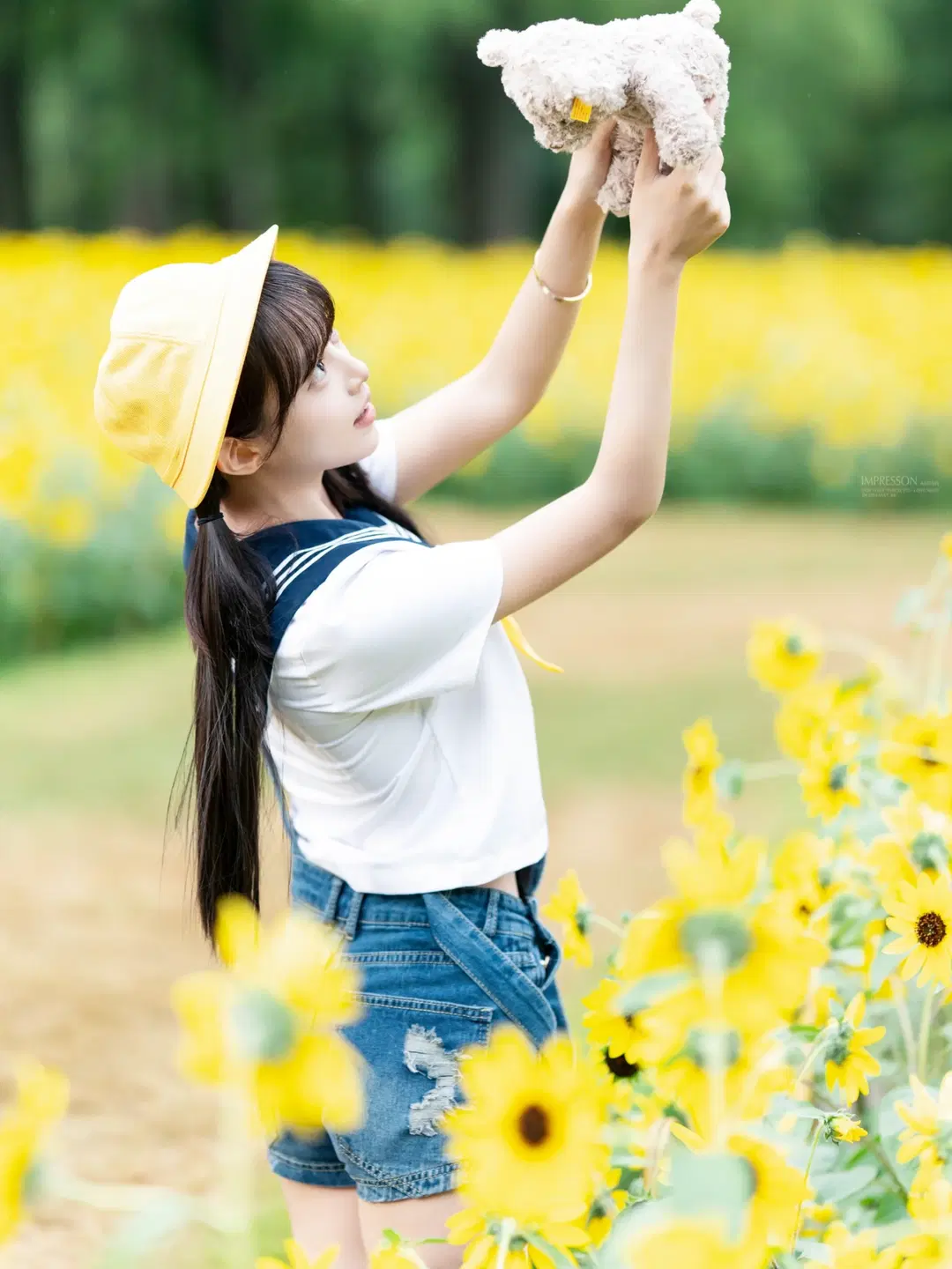 Sailor Uniform Girl in a Sea of Sunflowers by 阿宏 - Image 8