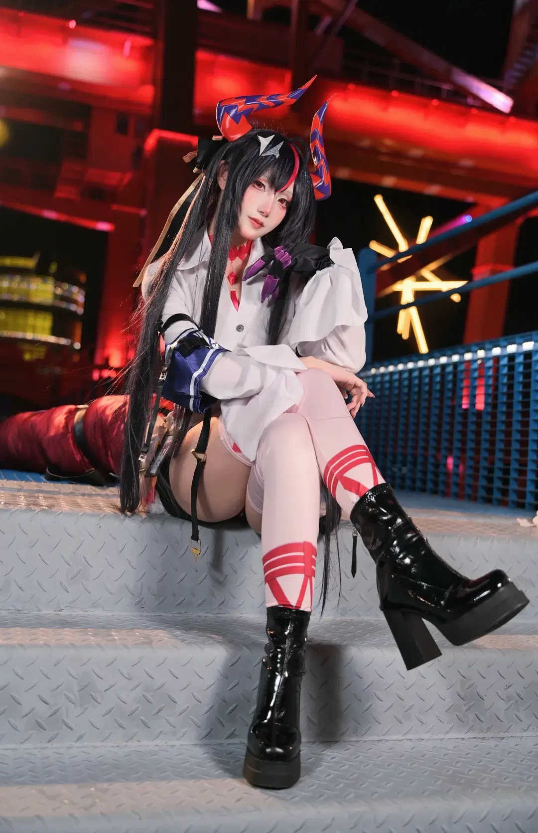 异环, 白丝, 真红cos, 异环二创, 九百九十九夜