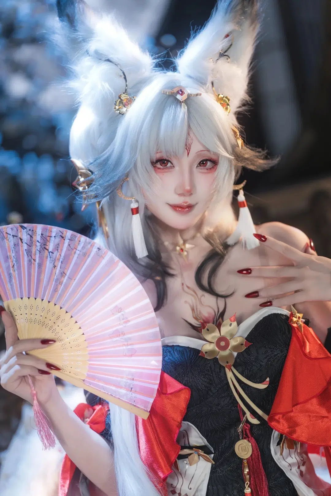 【心月狐cos】鳴潮心月狐，月下紅妝與狐耳白髮的碰撞 - 是夙卿呀 - 第11張