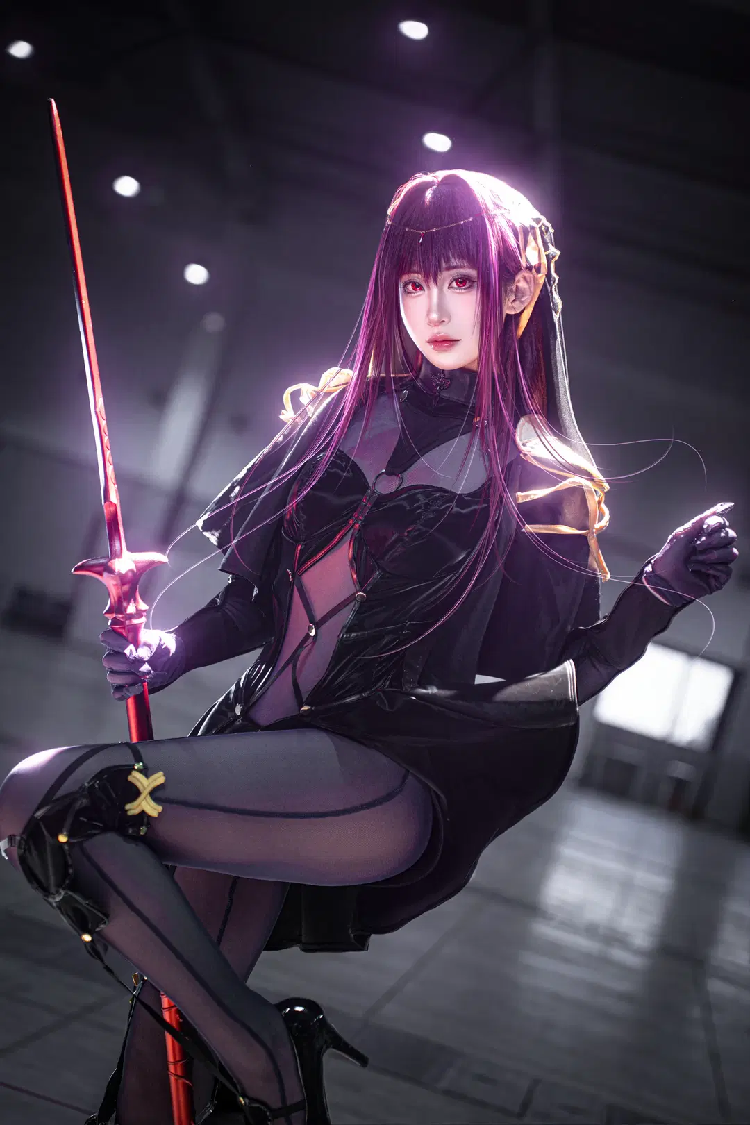 FGO, 黑丝, 斯卡哈cos, 师匠, 皮衣