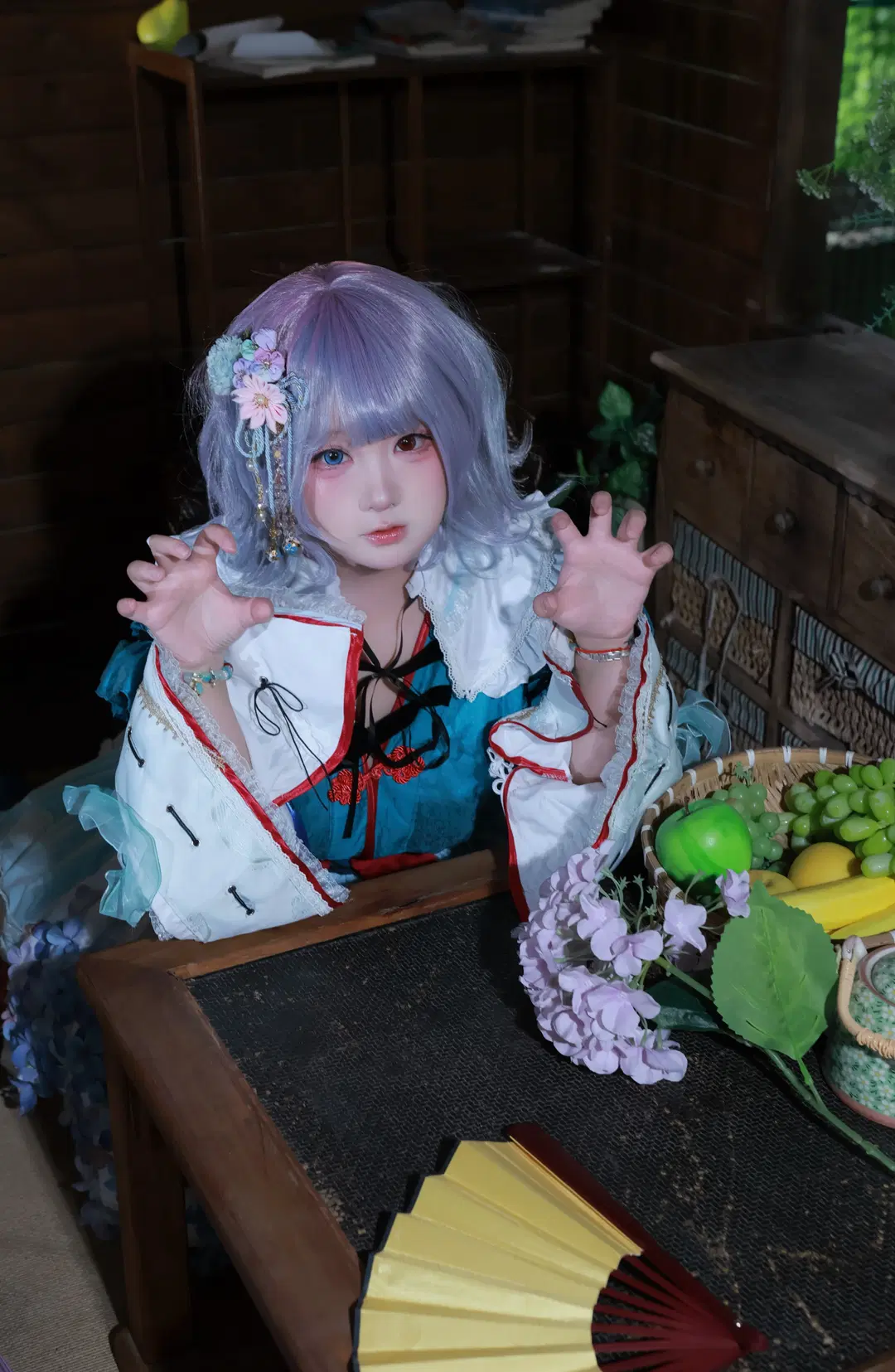 东方Project, 多多良小伞cos, 和风写真, 折扇道具, 东方Project cos