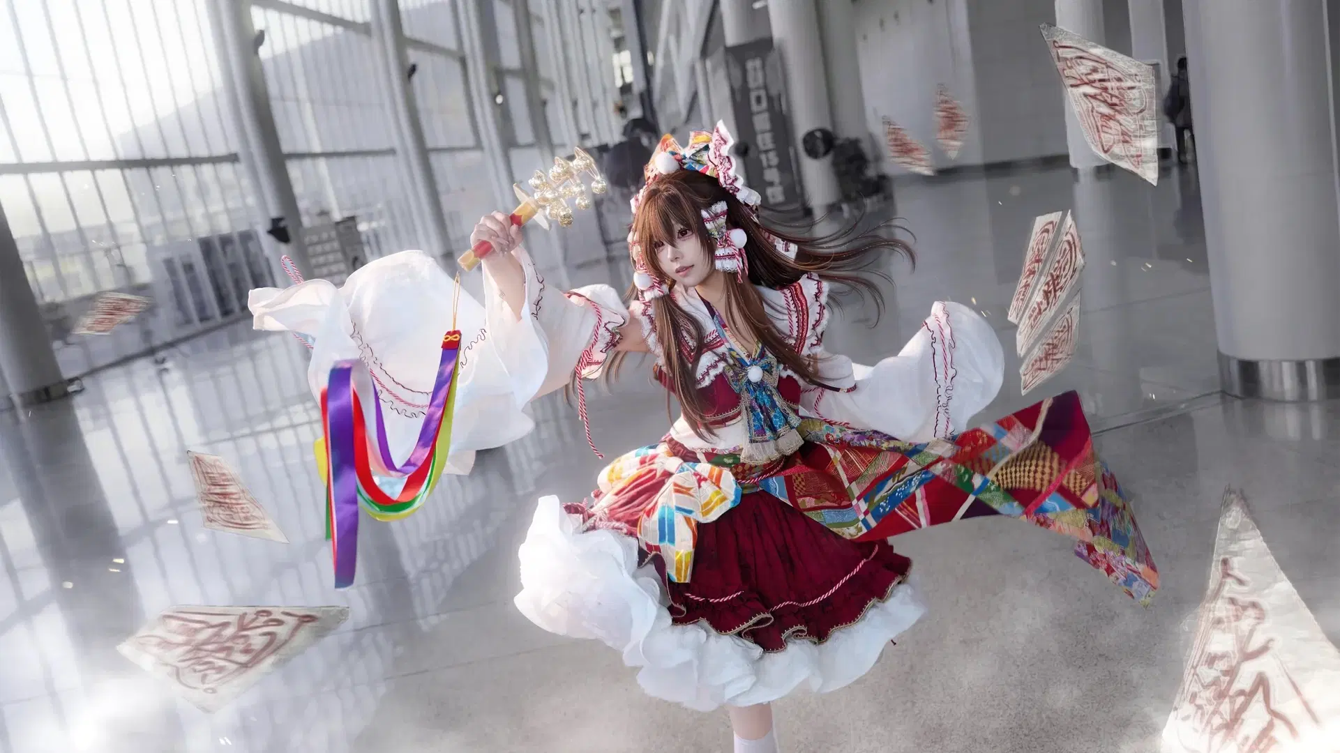 东方project, 灵梦cos, 白丝, 成都世界线漫展, 起风了