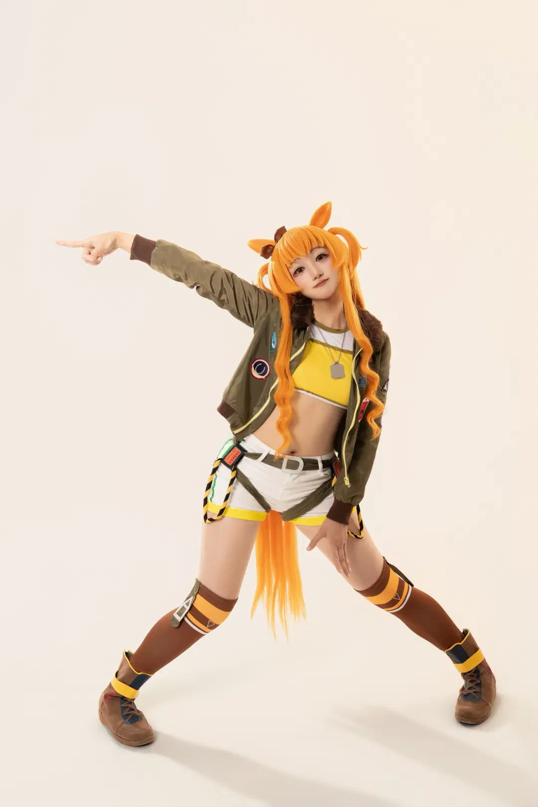 [Mayano Top Gun cosplay] Umamusume: Pretty Derby Top Gun energetic Studio shoot record by 川式林果酱 - Image 11