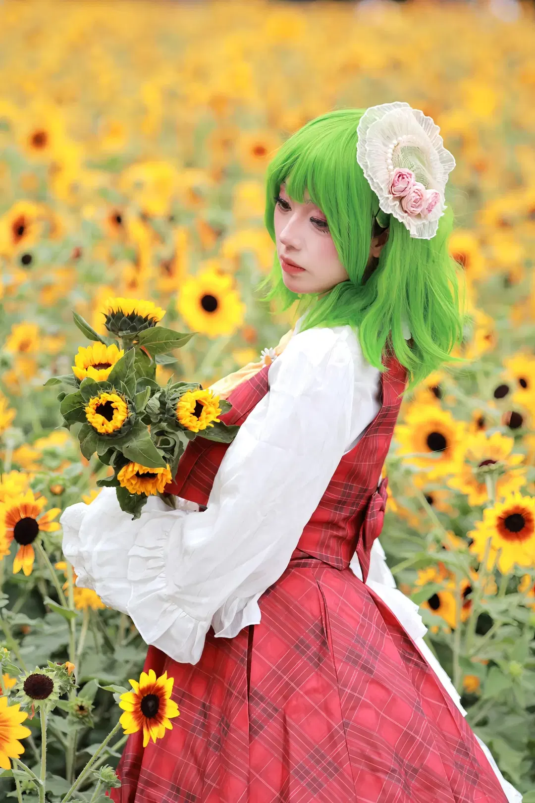 【风见幽香cos】东方Project 四季鲜花之主的向日葵花海正片 - 小菲大人来也 - 第7张