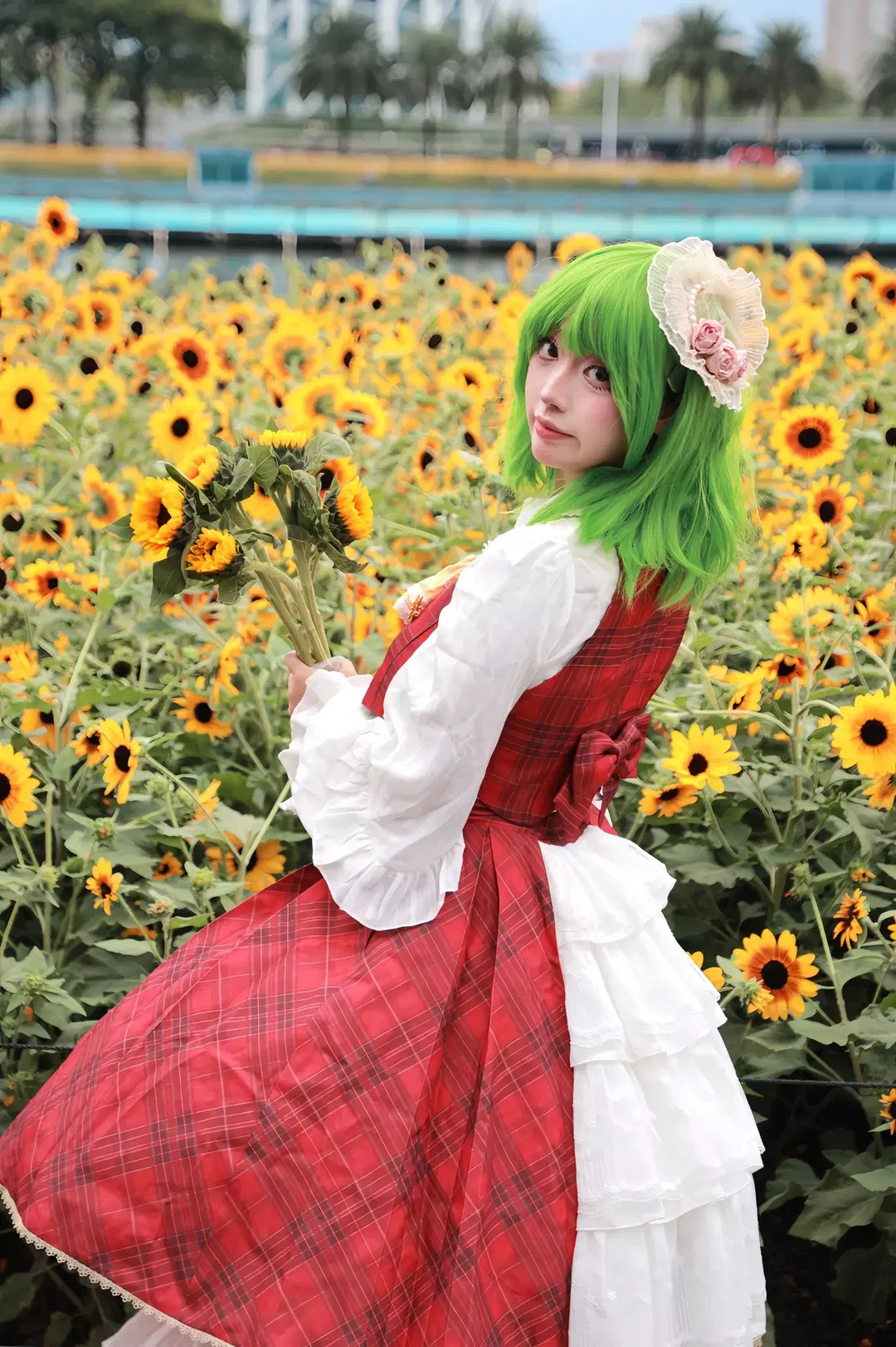 【风见幽香cos】东方Project 四季鲜花之主的向日葵花海正片 - 小菲大人来也 - 第8张
