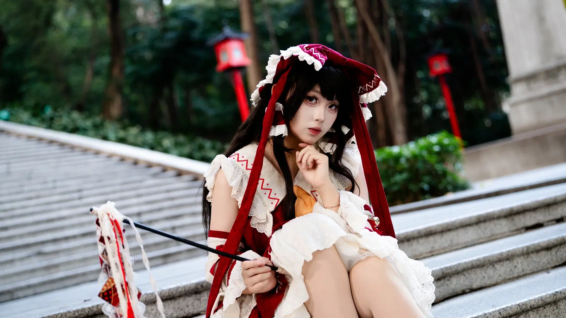 【博麗靈夢cos】東方Project樂園巫女的紅白經典正片 - 小菲大人来也 - 第7張