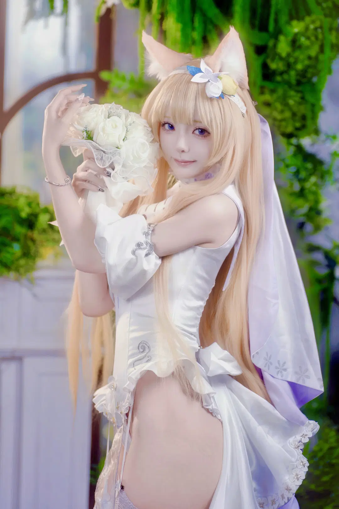 【伊洛瑪麗cos】碧藍檔案的花嫁，在花園裡閃耀 - oink - 第2張