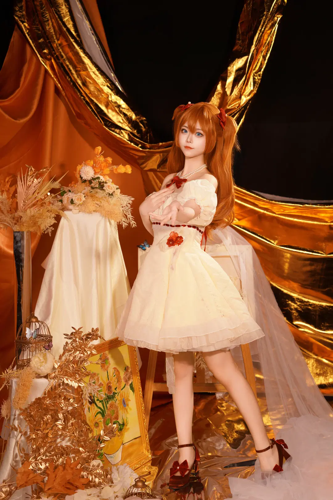 二次元cosplay, 明日香cos, 新世纪福音战士, 影棚人像, 明日香花之语
