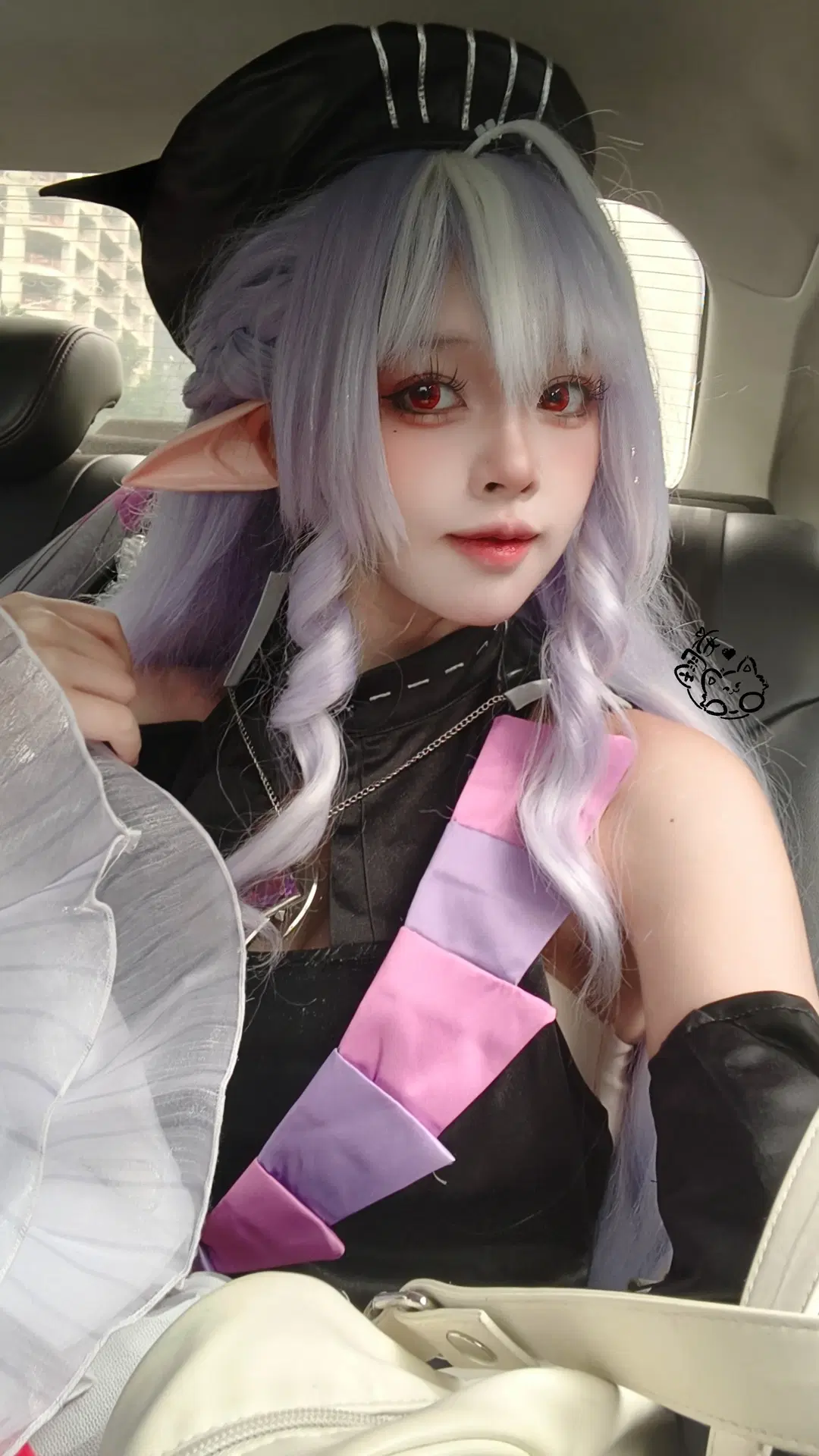 Zenless Zone Zero, Vivian cosplay, Elf ears cosplay, Purple hair and red eyes, Zenless Zone Zero Vivian