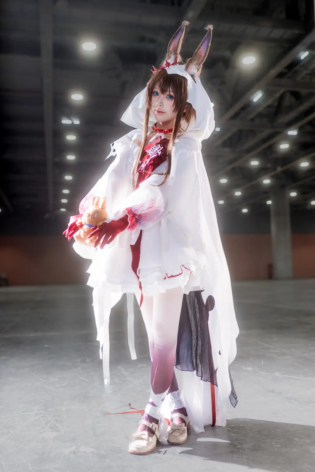 Arknights, Amiya cosplay, White stockings