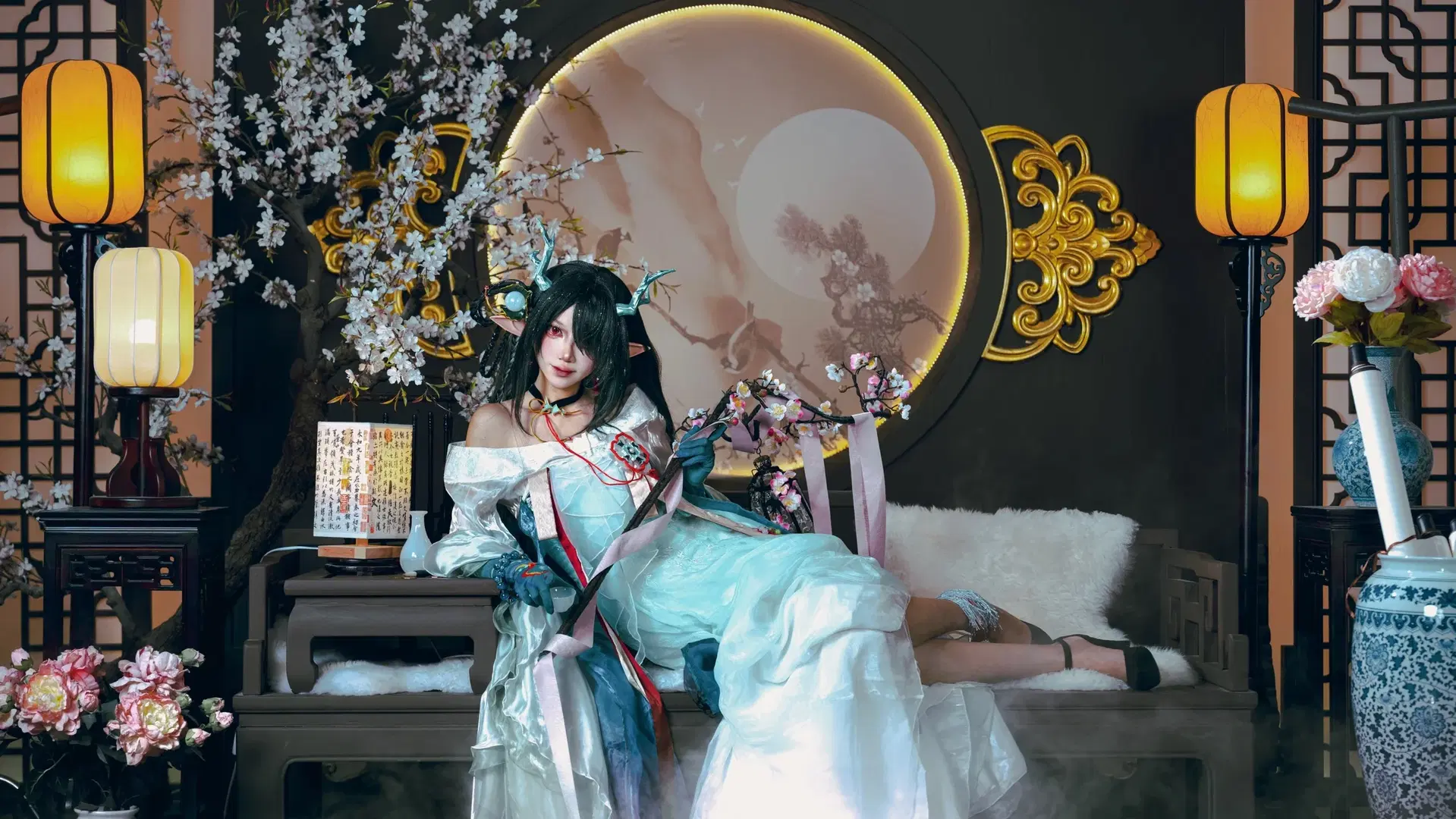 二次元cosplay, 明日方舟, 国风cosplay, 夕cos, 青玉砚
