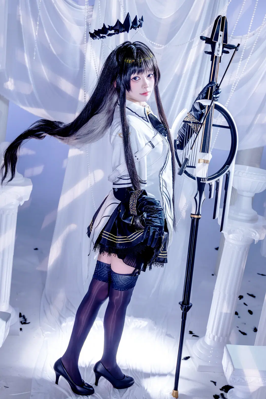 二次元cosplay, 明日方舟, 白棚摄影, 阿尔图罗cos, 丝袜美腿