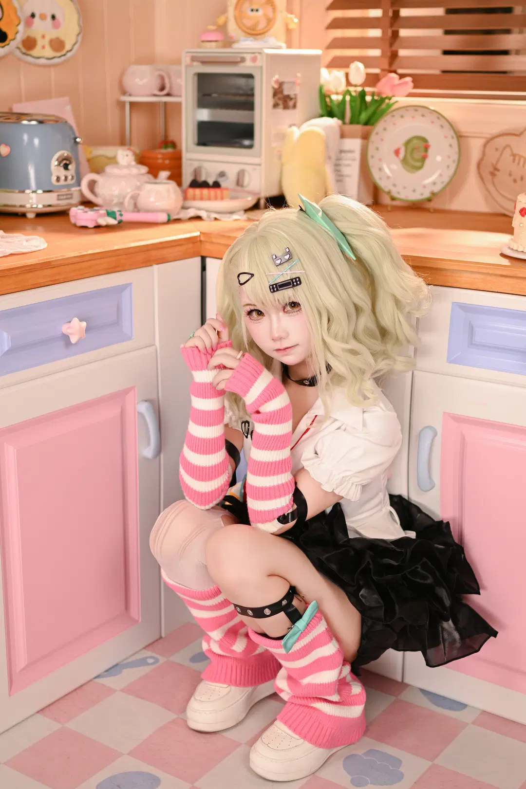 [Sunna cosplay] Zenless Zone Zero Angels of Delusion's pink kitchen photoshoot diary by 叽叽叽蓝 - Image 3