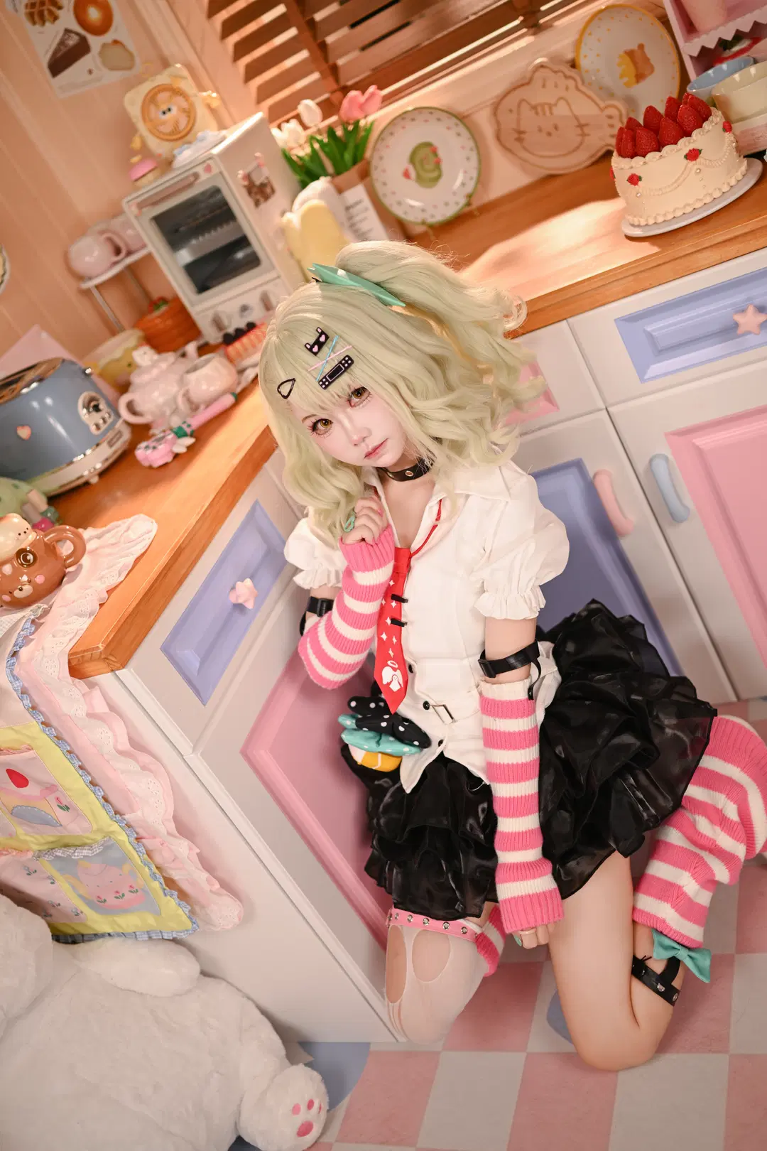 [Sunna cosplay] Zenless Zone Zero Angels of Delusion's pink kitchen photoshoot diary by 叽叽叽蓝 - Image 4
