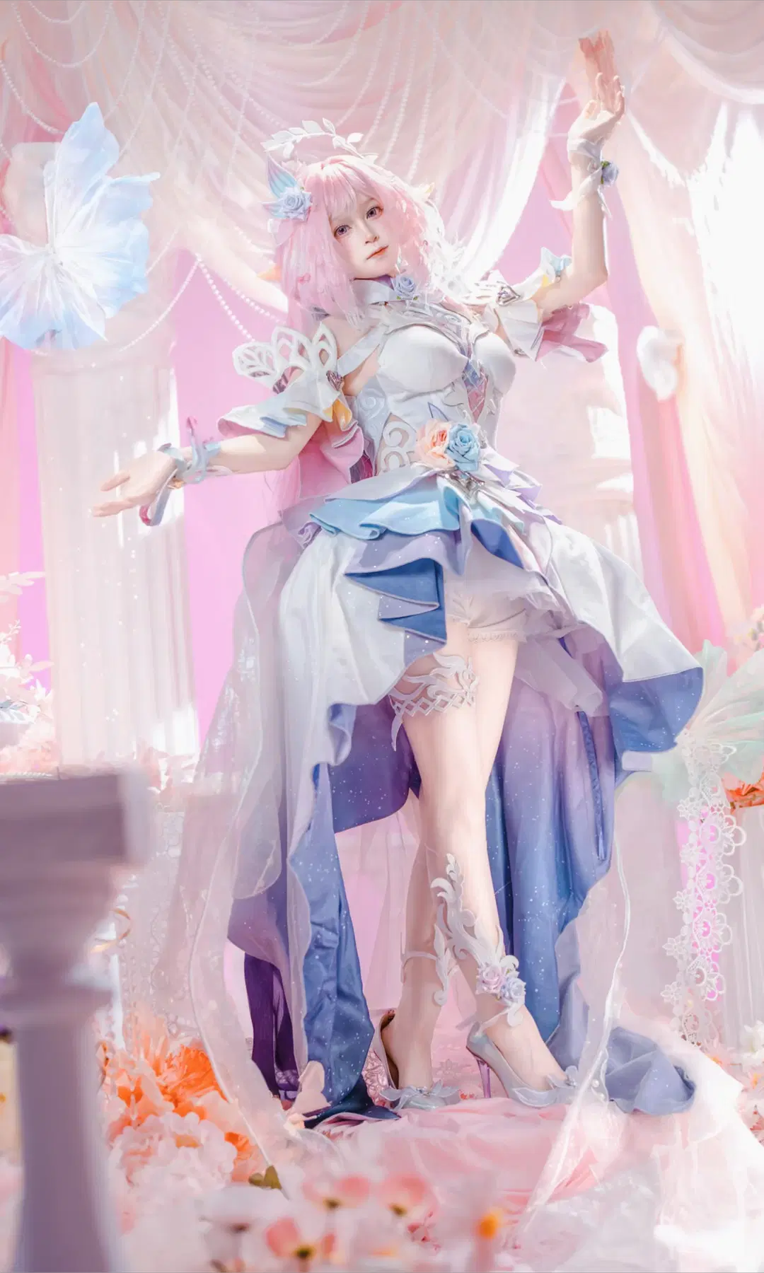 昔涟cos, 崩坏星穹铁道, 二次元cosplay, 精灵耳少女, 丝袜cos