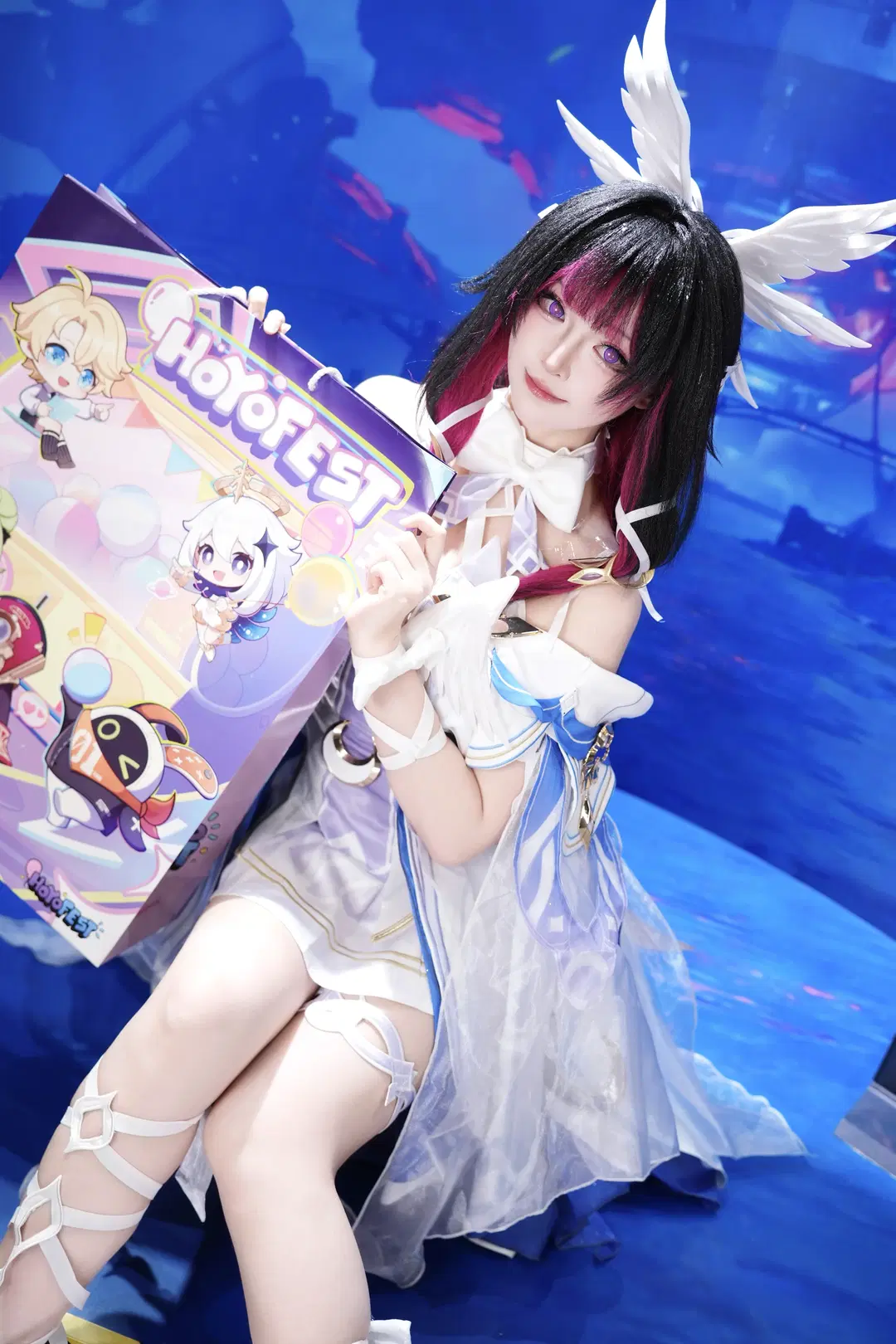 二次元少女, 漫展返图, 奇幻风cos, 白色丝袜, Hoyofest2026