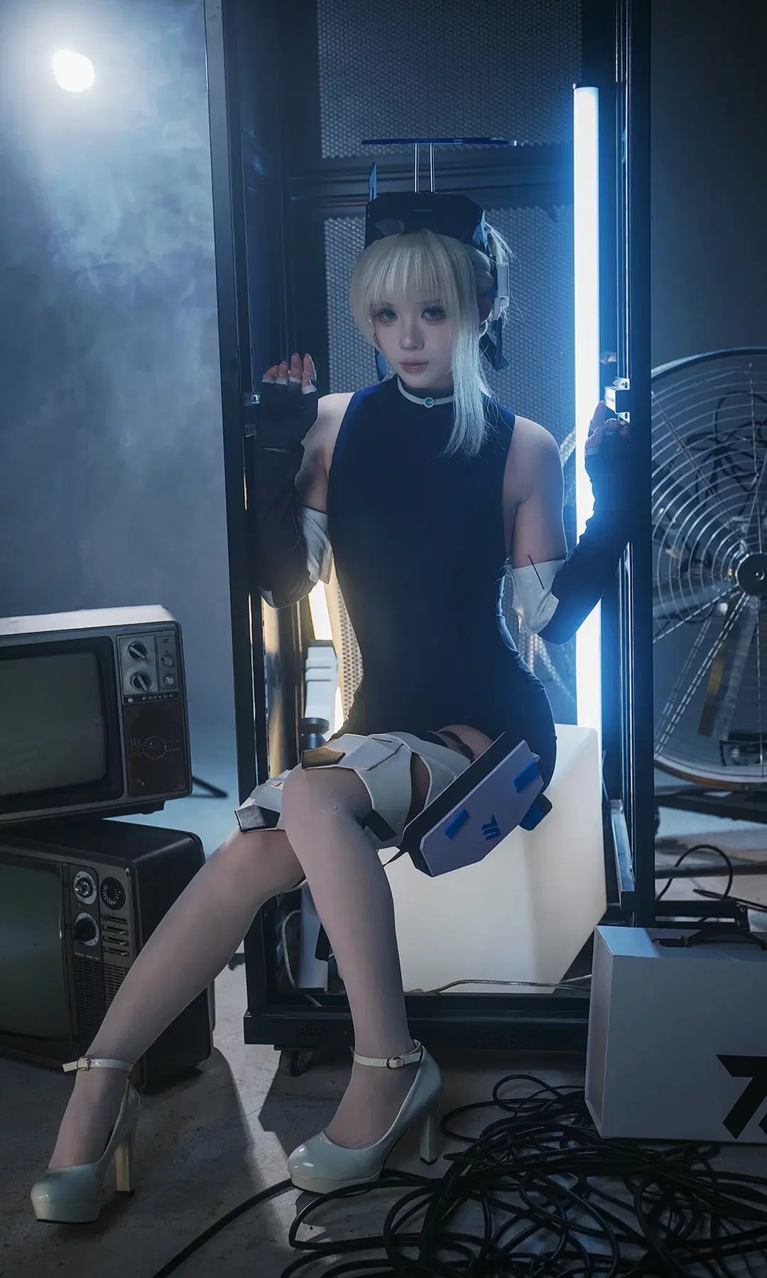 ブルーアーカイブ, 白ストッキング, 戦術少女, 飛鳥馬トキ コスプレ, SFメカ