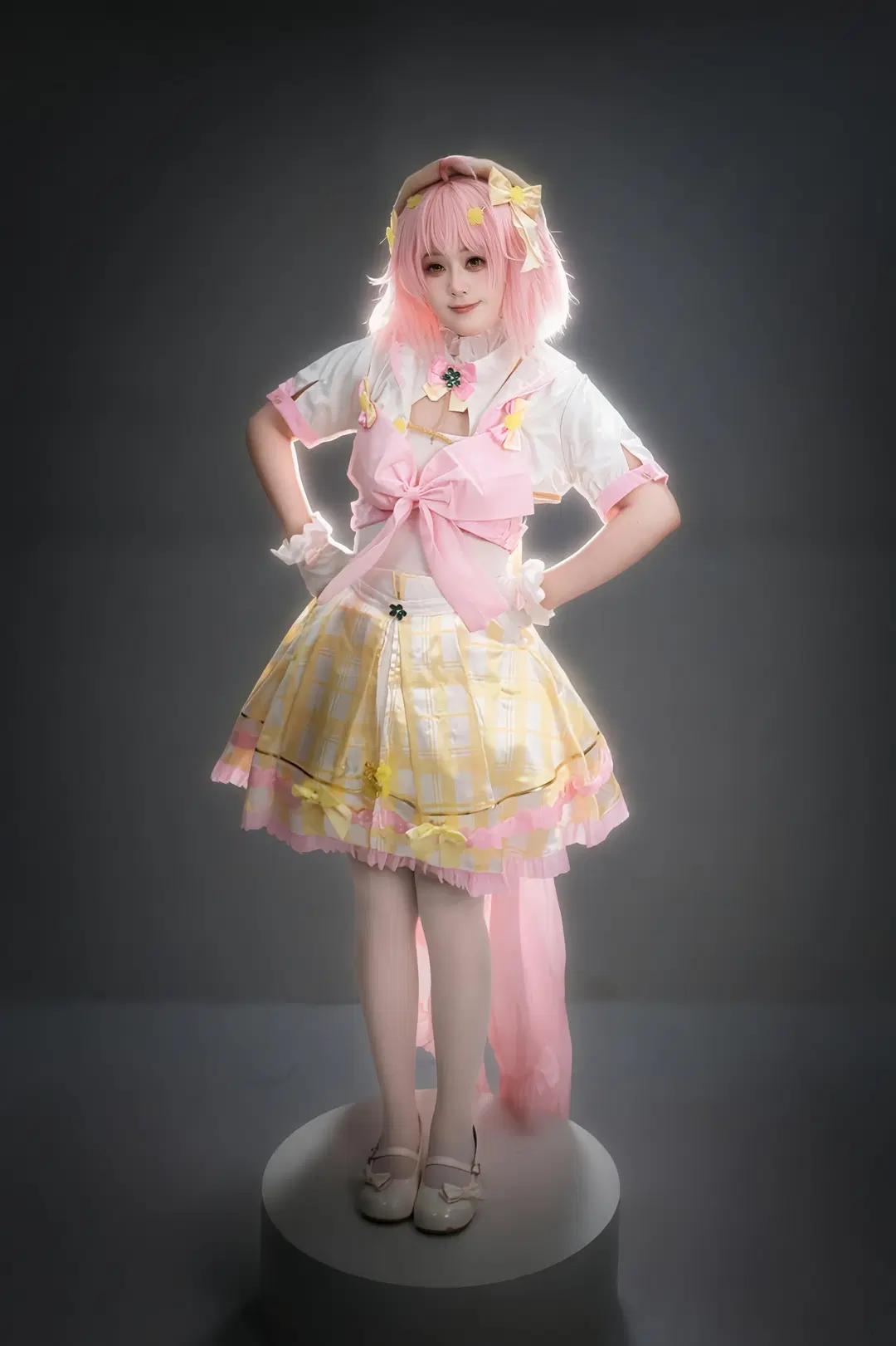【永雛タフィー コスプレ】ピンクのジュニアアイドルのスタジオ撮影ステージ衣装シェア - 坑坑不坑 - 3枚目