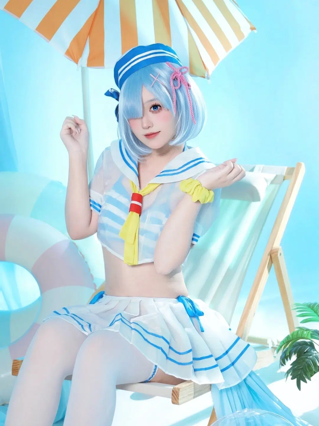 【レム コスプレ】『Re:ゼロから始める異世界生活』夏のセーラー服清涼撮影記 - 坑坑不坑 - 2枚目