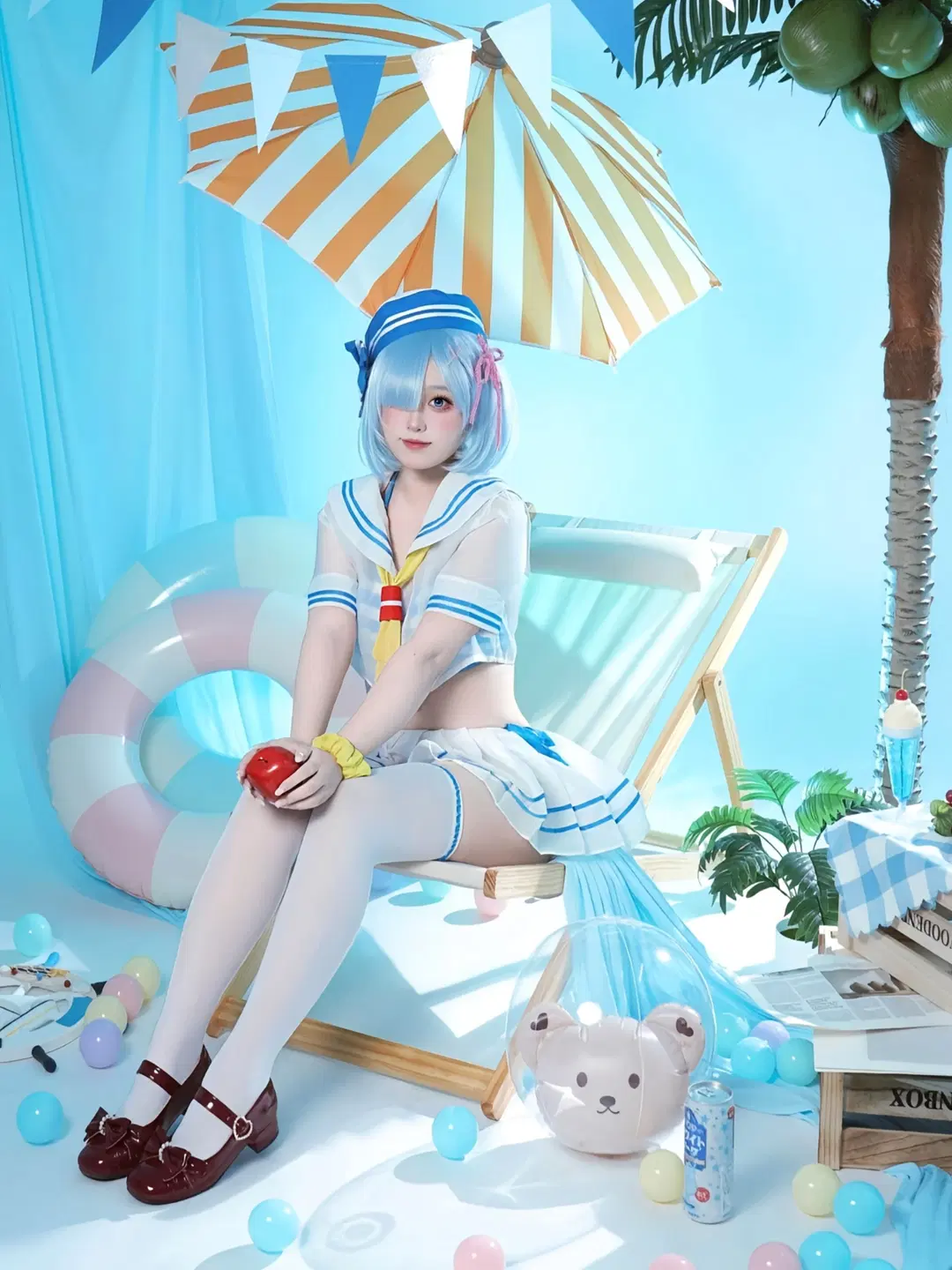 从零开始的异世界生活, 蕾姆cos, 夏日写真, 白丝, 水手服cos
