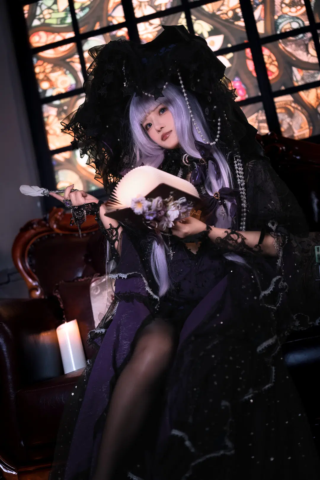【帕秋莉cos】东方project 哥特图书馆里的暗黑魔法使 - 喵蛋poi🐾 - 第2张