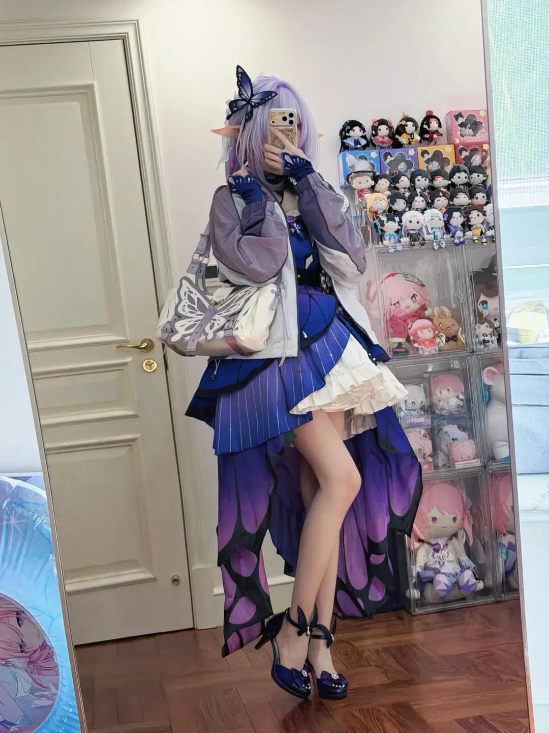 【遐蝶cos】崩坏星穹铁道印象服，蝴蝶元素对镜拍 - 心上秋 - 第3张