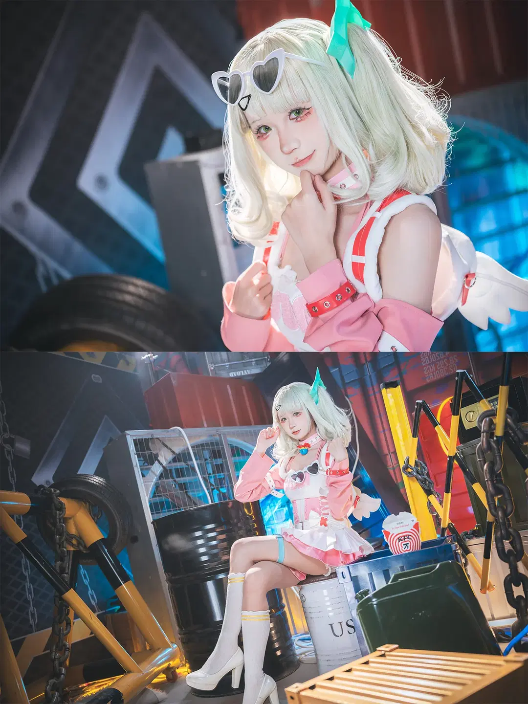 [Sunna cosplay] Zenless Zone Zero: Pink and white Techwear Studio shoot diary by 吶魄罗 - Image 4