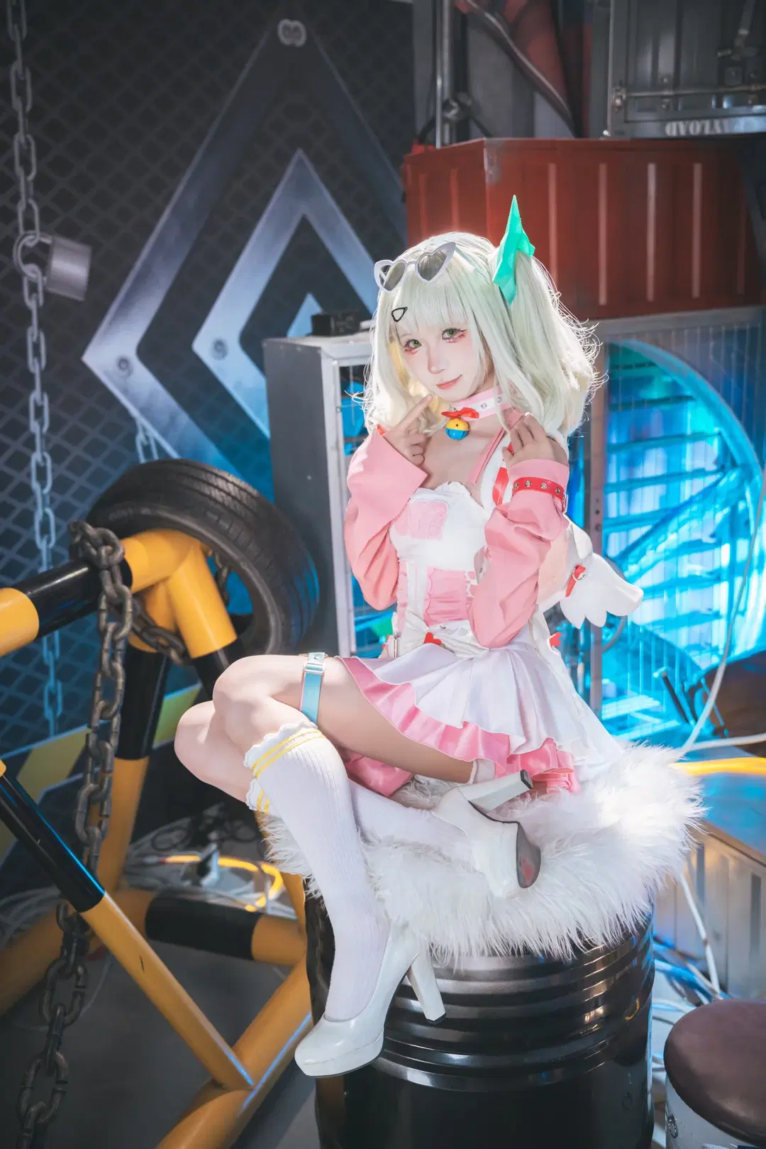 [Sunna cosplay] Zenless Zone Zero: Pink and white Techwear Studio shoot diary by 吶魄罗 - Image 5