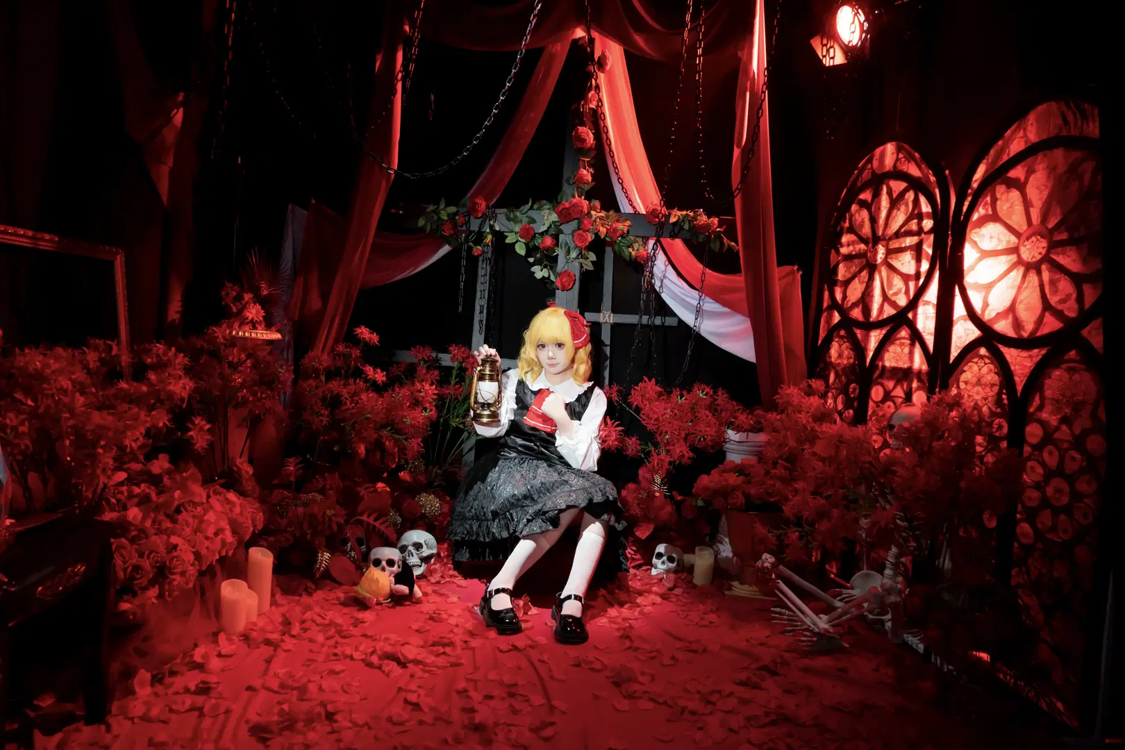 【ルーミア コスプレ】『東方Project』ダークゴシック風コスプレ写真 - 屿西奈 - 7枚目