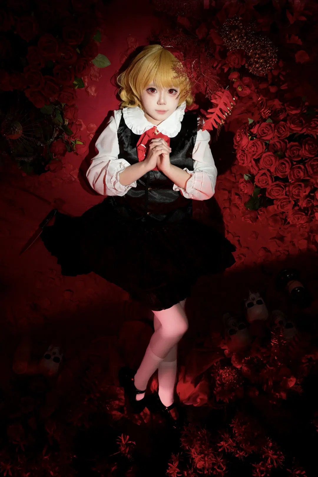 【ルーミア コスプレ】東方Project 漆黒の薔薇スタジオ撮影、愛らしき消防斧 - 屿西奈 - 5枚目