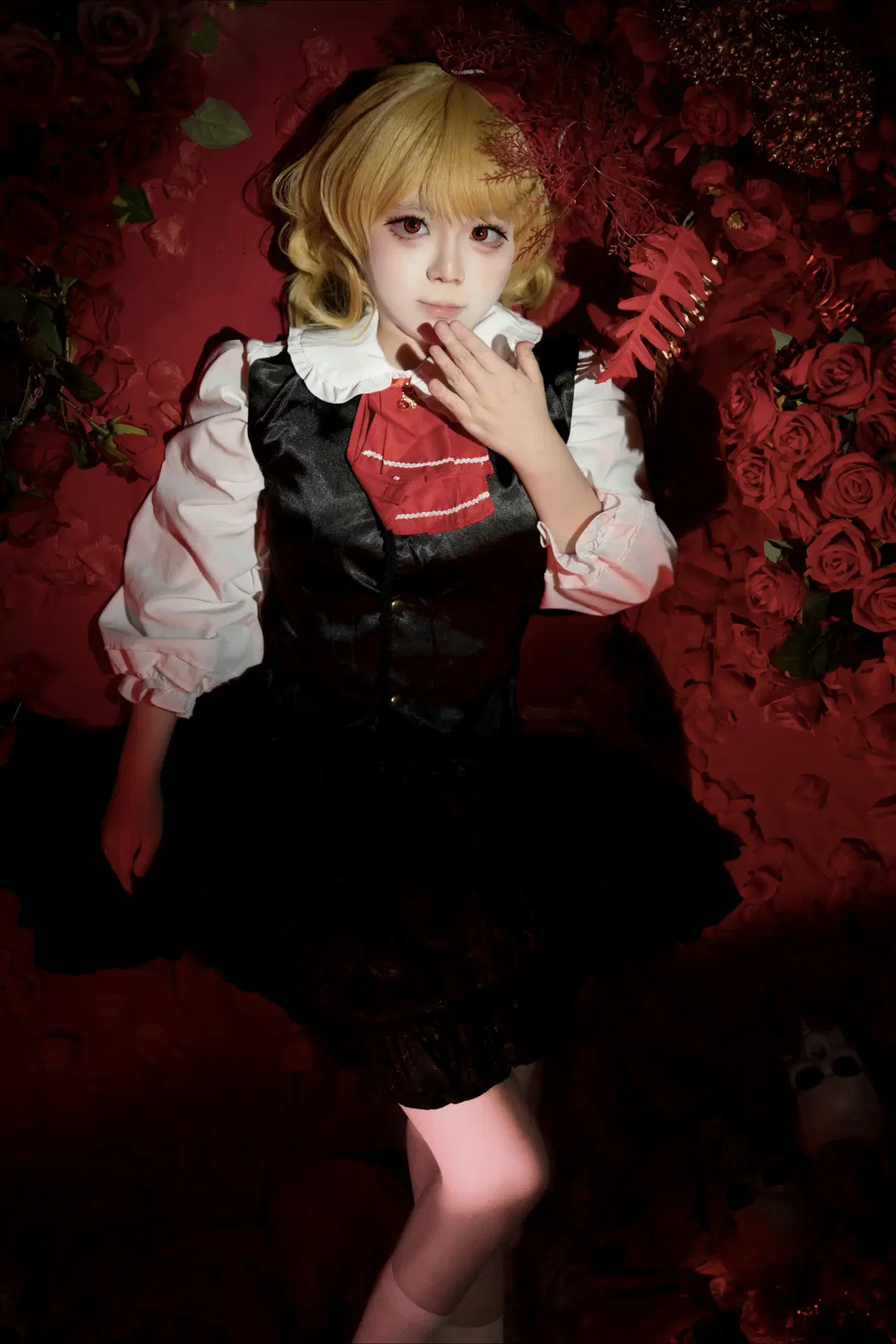 【ルーミア コスプレ】東方Project 漆黒の薔薇スタジオ撮影、愛らしき消防斧 - 屿西奈 - 7枚目