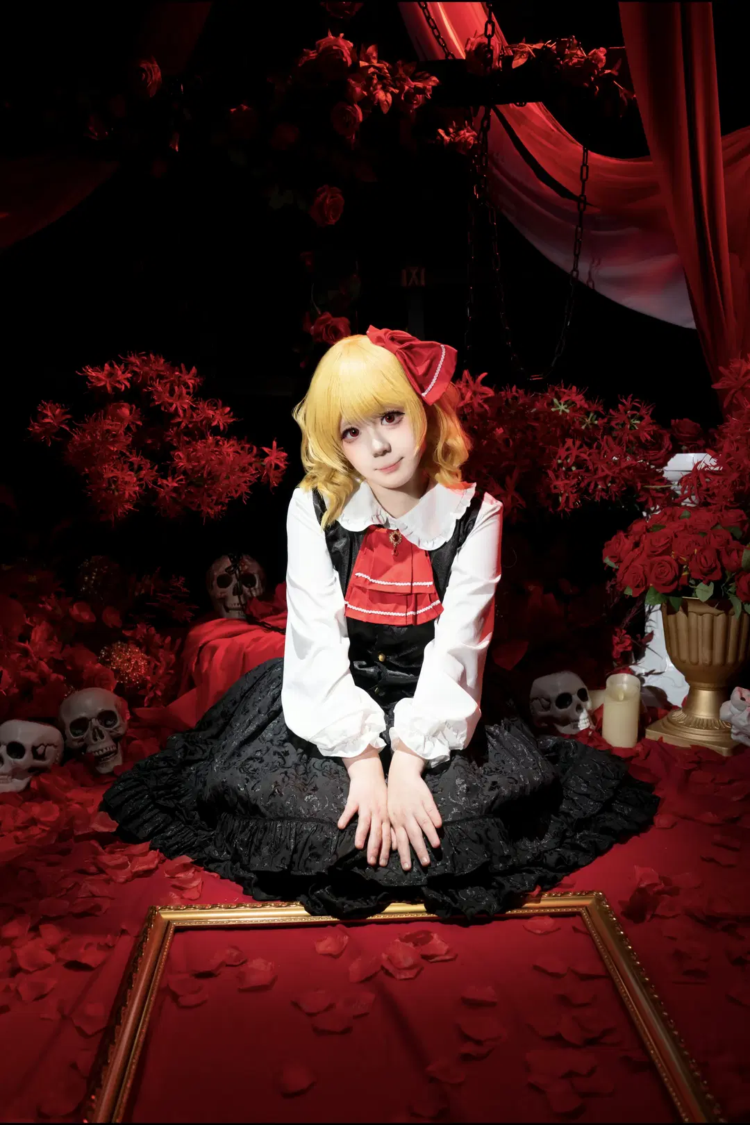 【ルーミア コスプレ】東方Project 漆黒の薔薇スタジオ撮影、愛らしき消防斧 - 屿西奈 - 9枚目
