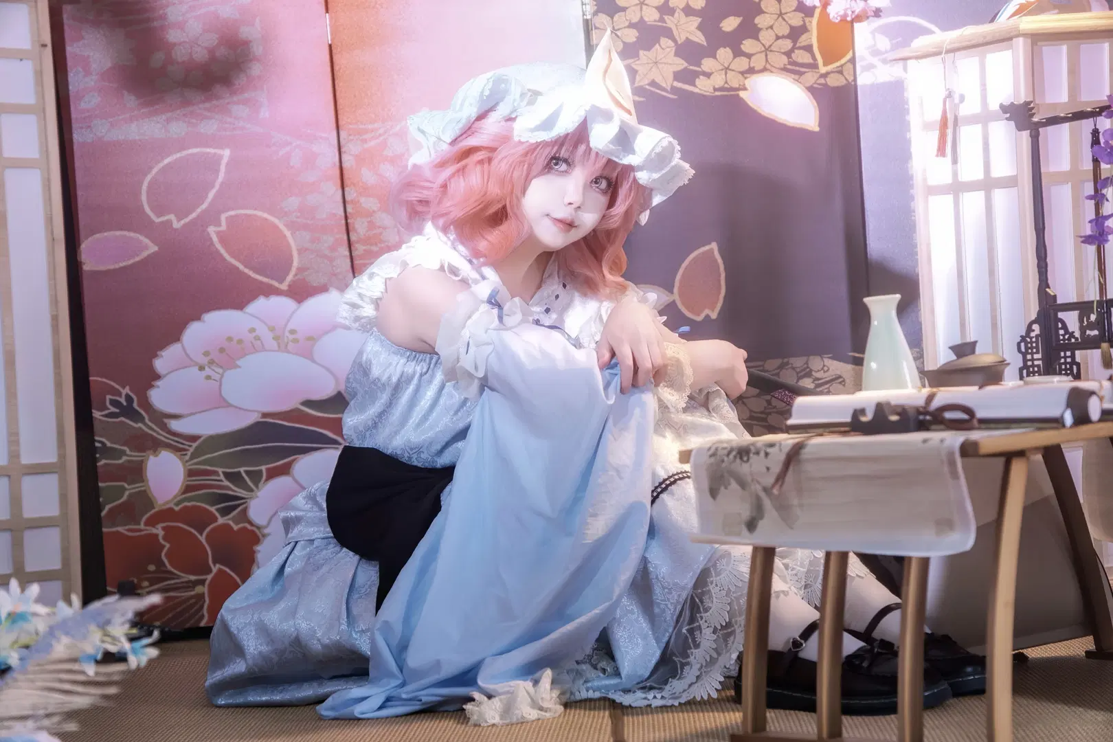 【西行寺幽幽子cos】东方project的粉色梦境