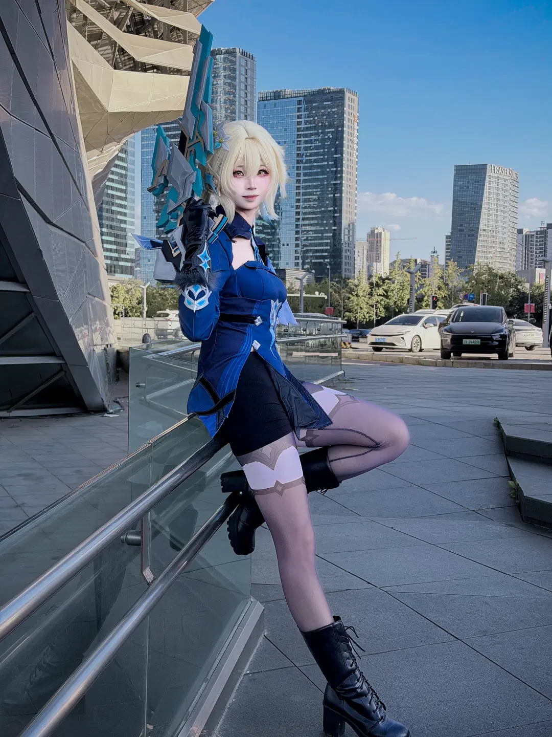 原神, 熒cos, 城市街拍, 絲襪cos, 至冬熒
