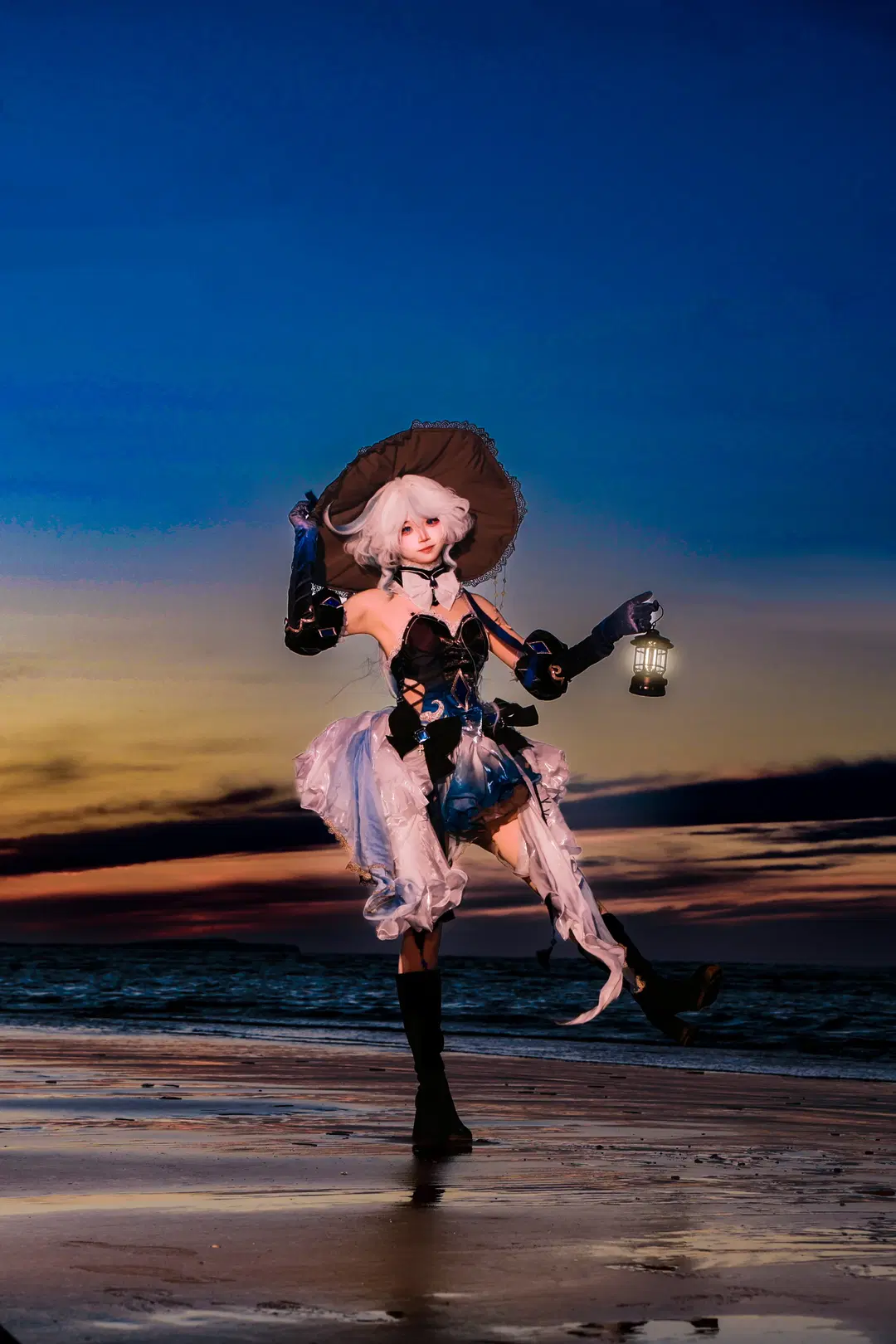 二次元, 原神, 芙宁娜cos, 深海来信, 海边cos