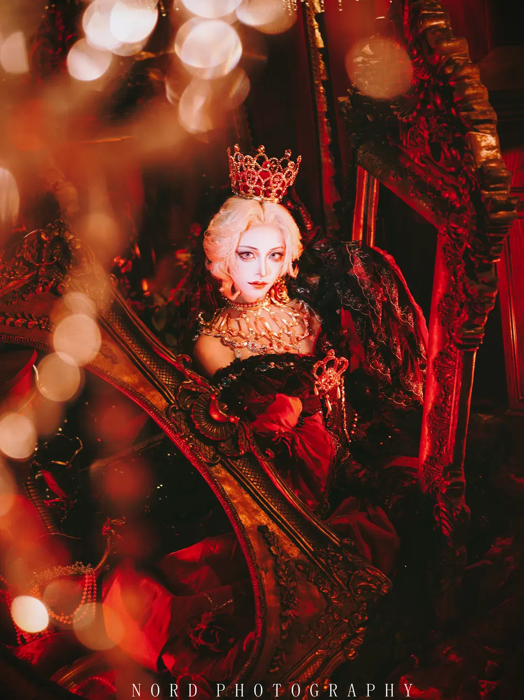 【红夫人cos】第五人格虚妄皮肤，红黑哥特风拉满