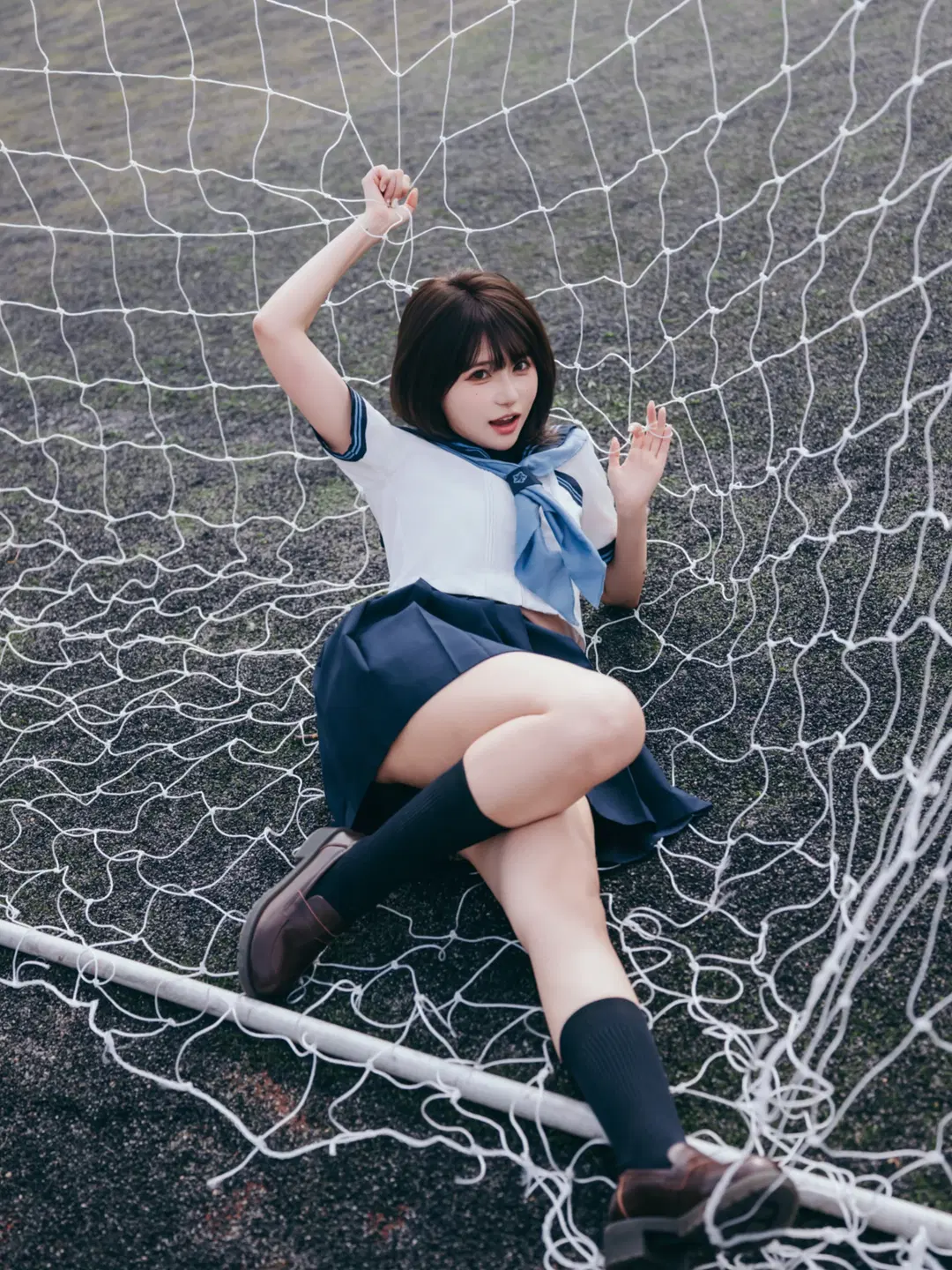 二次元摄影, JK制服, 水手服cos, 黑色长袜, 日系人像写真