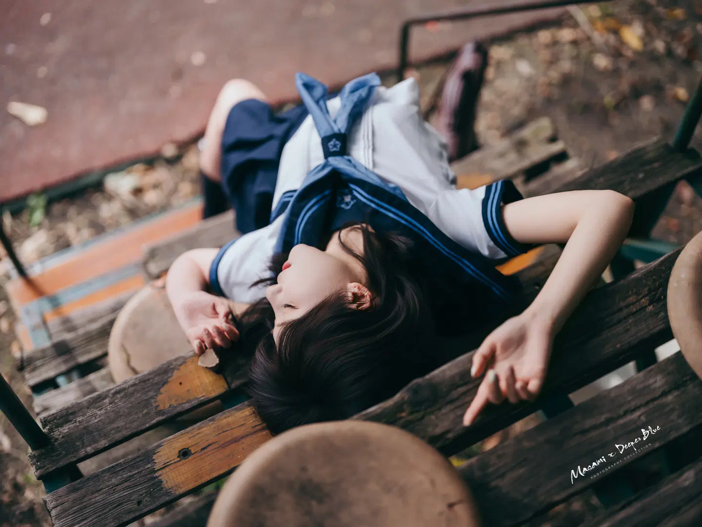 放課後のグラウンド、この日本風セーラー服の写真は青春の息吹に満ち溢れている - 小蓝同学摄影会 - 10枚目