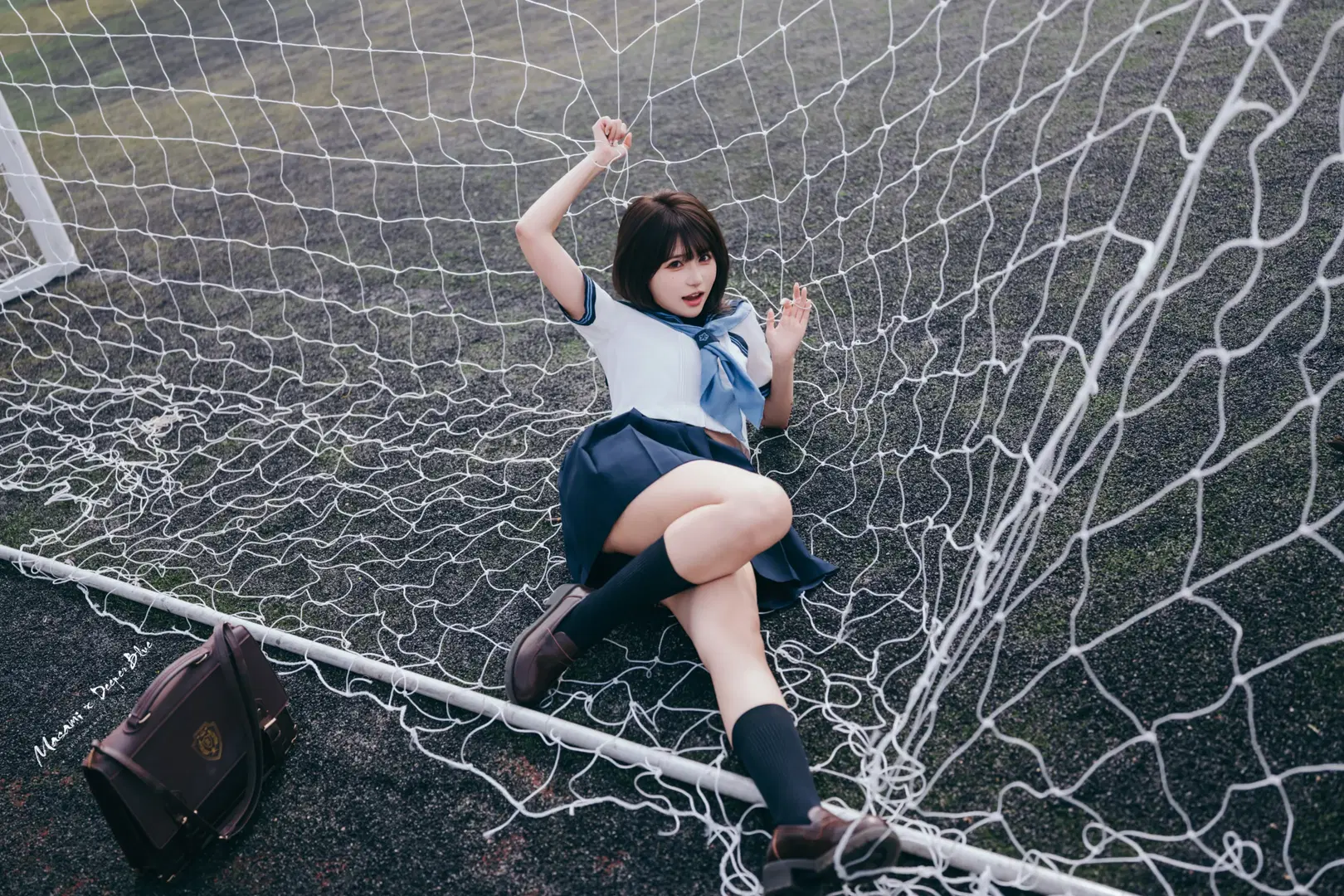 放課後のグラウンド、この日本風セーラー服の写真は青春の息吹に満ち溢れている - 小蓝同学摄影会 - 3枚目