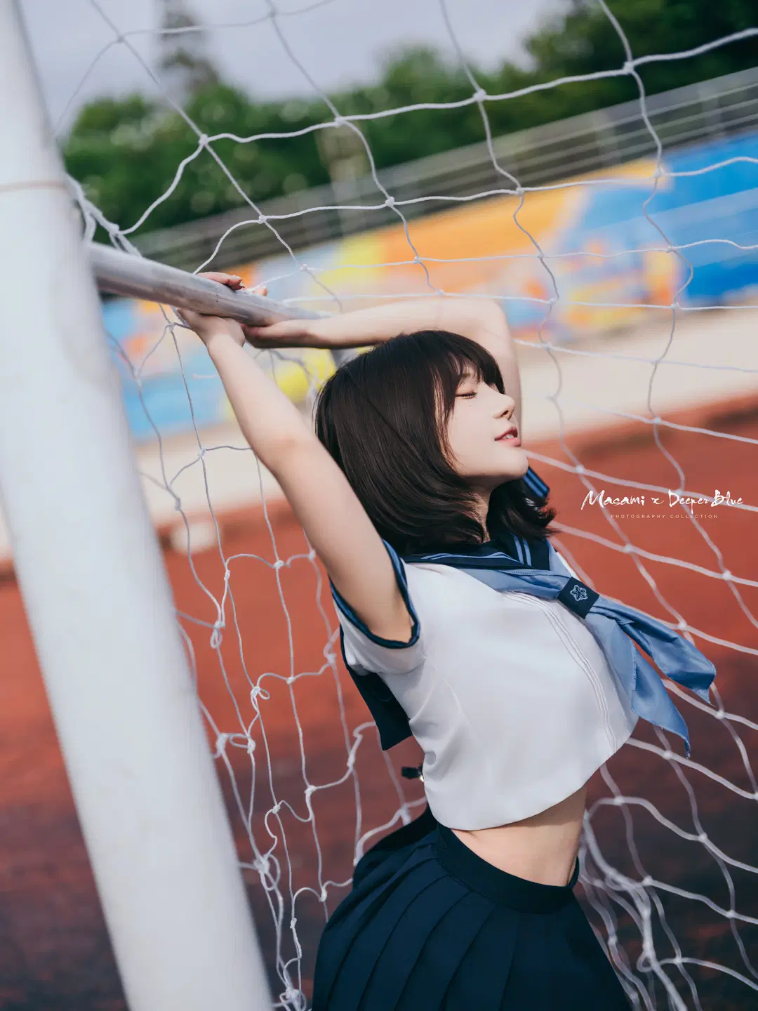 放課後のグラウンド、この日本風セーラー服の写真は青春の息吹に満ち溢れている - 小蓝同学摄影会 - 5枚目
