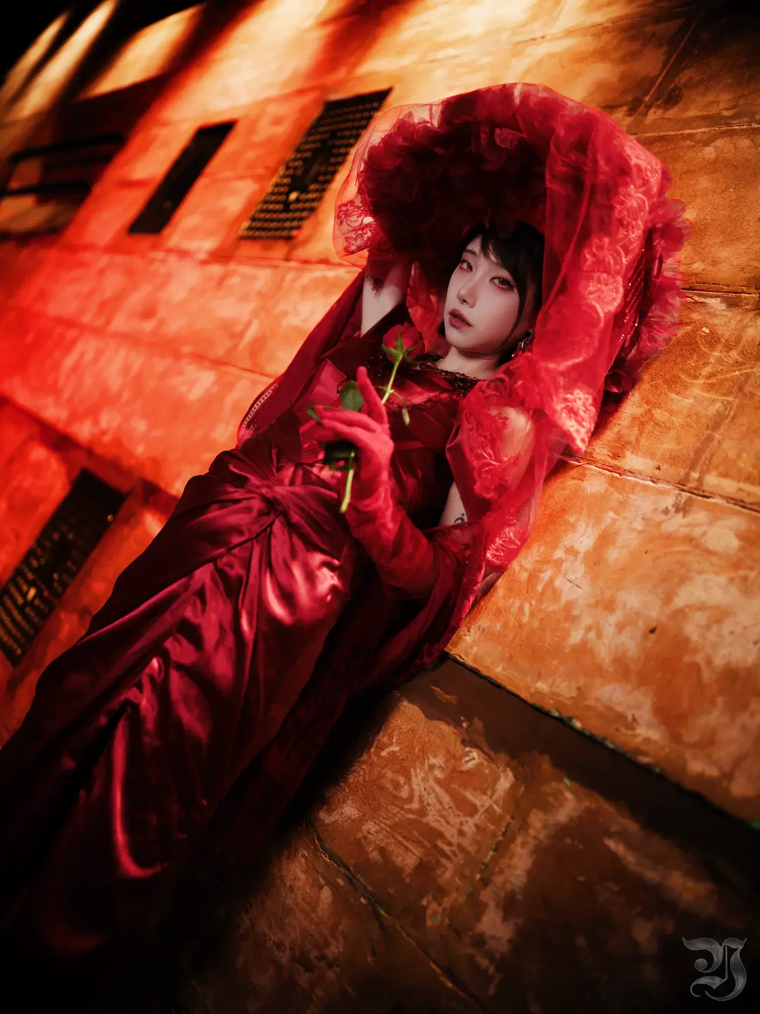 【ゴシック風】真夜中の紅衣貴族、ダーク系ヴァンパイア風コスプレで極限の雰囲気のある写真を追求 - 跃动的小黑马 - 8枚目
