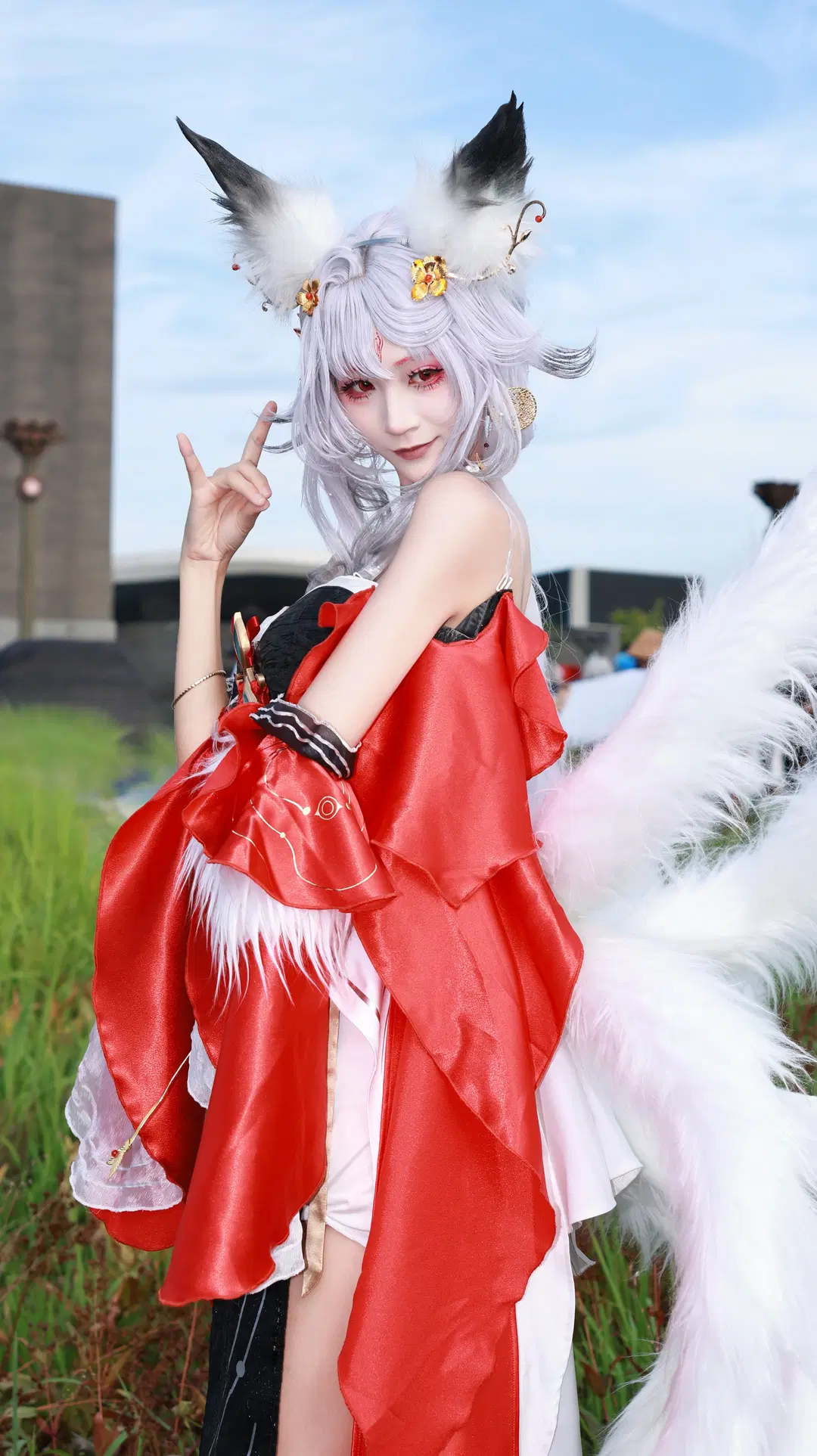 鸣潮, 漫展返图, 黑丝, 兽耳娘, 心月狐cos