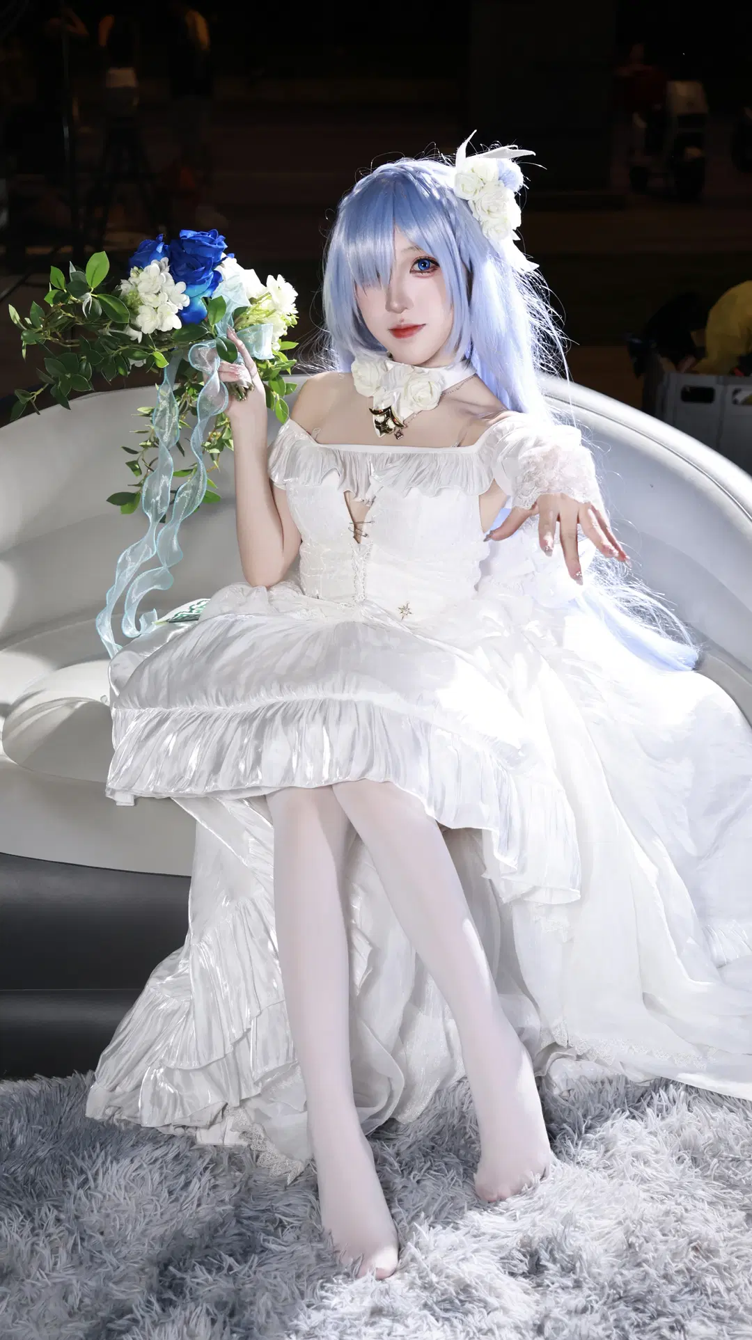 碧蓝航线, 花嫁, 白丝, 雅努斯cos, cosplay写真