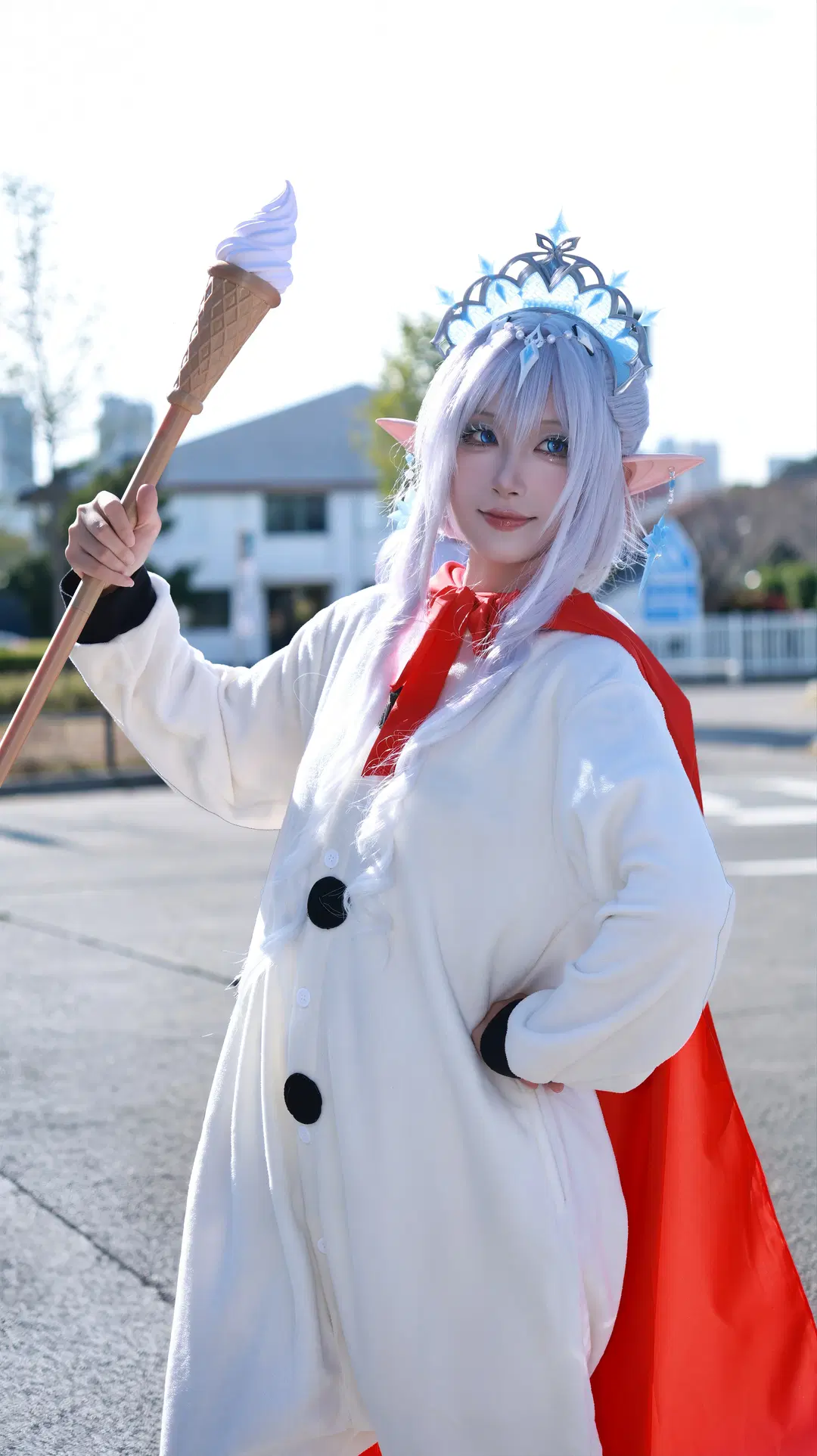 原神冰之女皇cos 當冰雪女王遇上蜜雪冰城雪王 - 小谷鸡 - 第3張