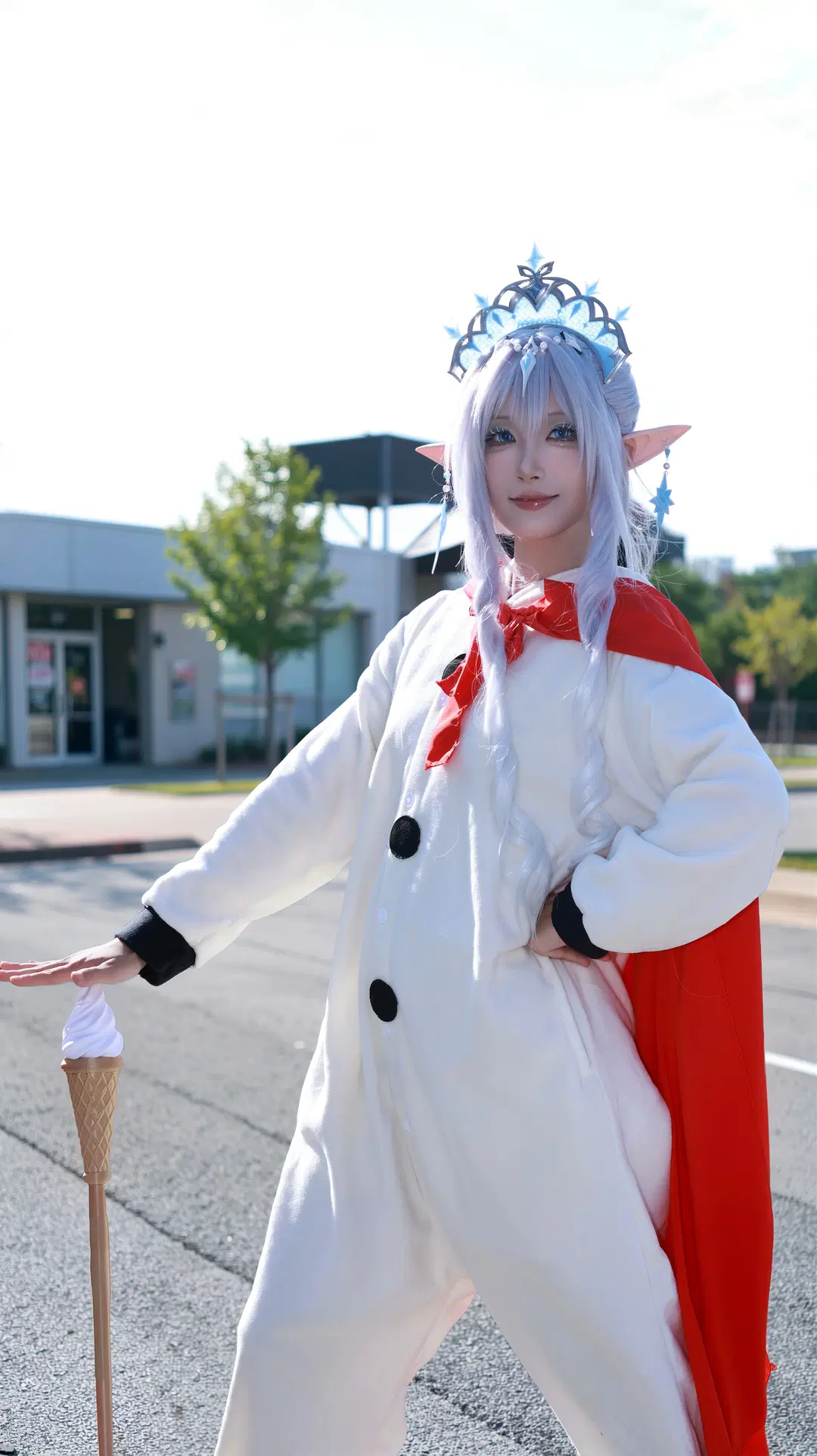 原神冰之女皇cos 當冰雪女王遇上蜜雪冰城雪王 - 小谷鸡 - 第4張