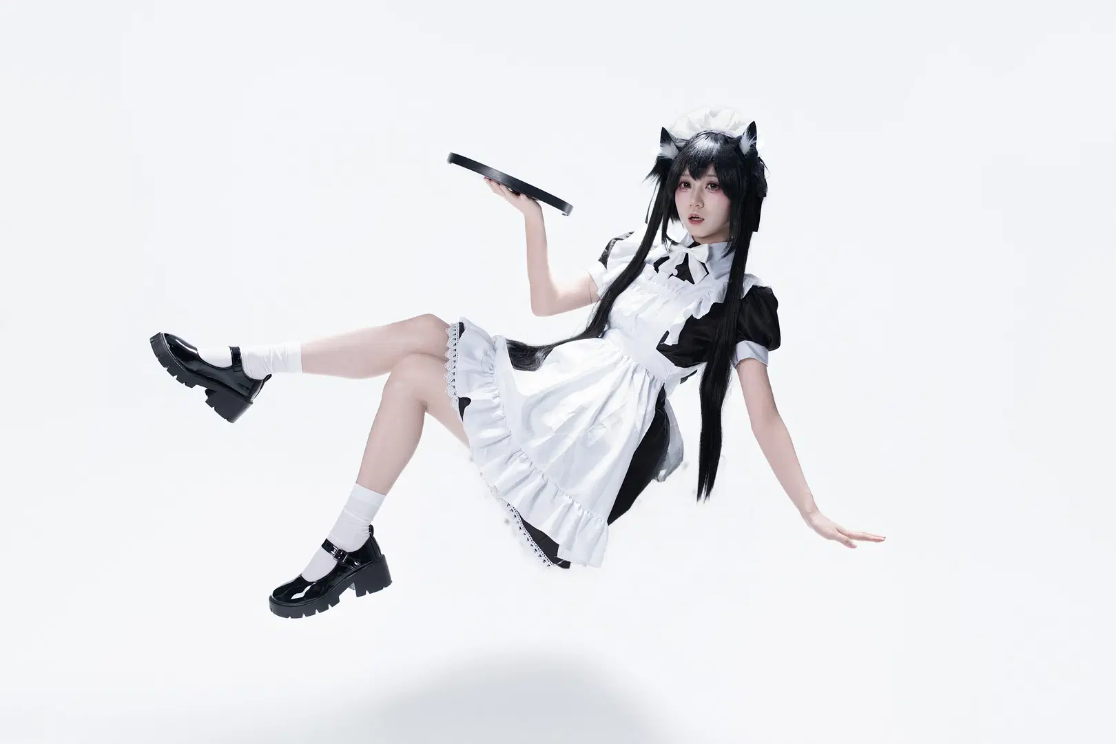 女仆装, 二次元cos, 轻音少女, 白棚摄影, 中野梓cos